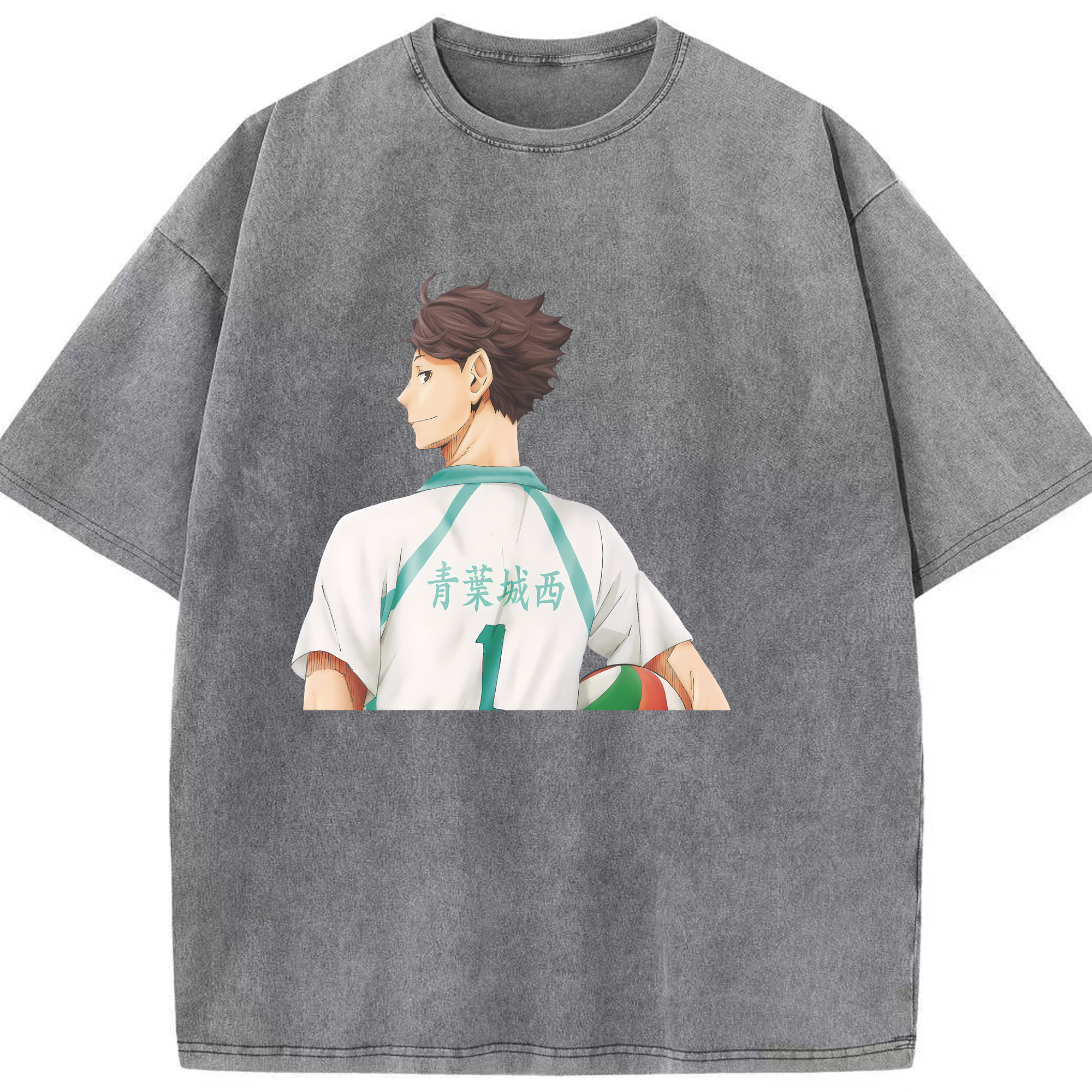 （画像用） ハイキュー!! Haikyu!! 綿100% ヴィンテージ風 半袖Tシャツ（フロントプリント）