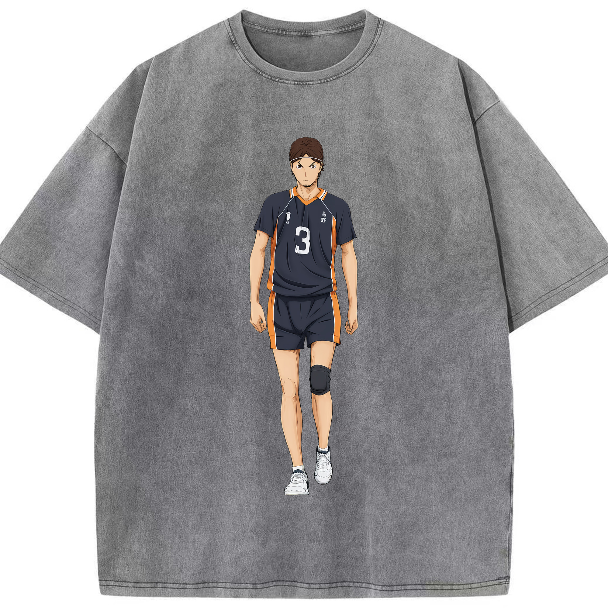 （画像用） ハイキュー!! Haikyu!! 綿100% ヴィンテージ風 半袖Tシャツ（フロントプリント）