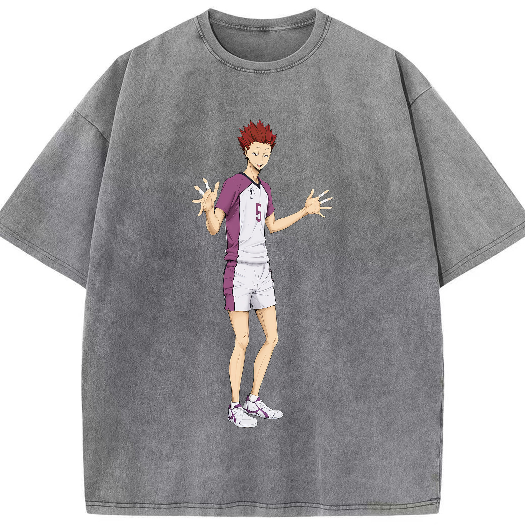 （画像用） ハイキュー!! Haikyu!! 綿100% ヴィンテージ風 半袖Tシャツ（フロントプリント）