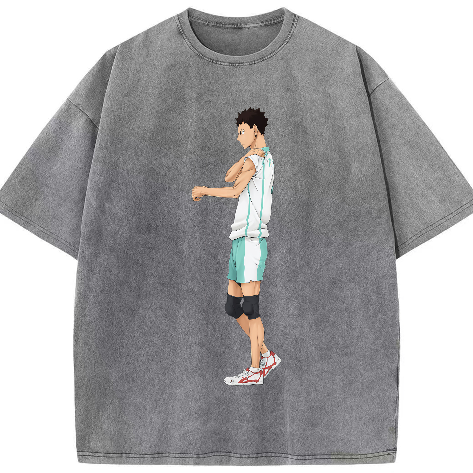 （画像用） ハイキュー!! Haikyu!! 綿100% ヴィンテージ風 半袖Tシャツ（フロントプリント）