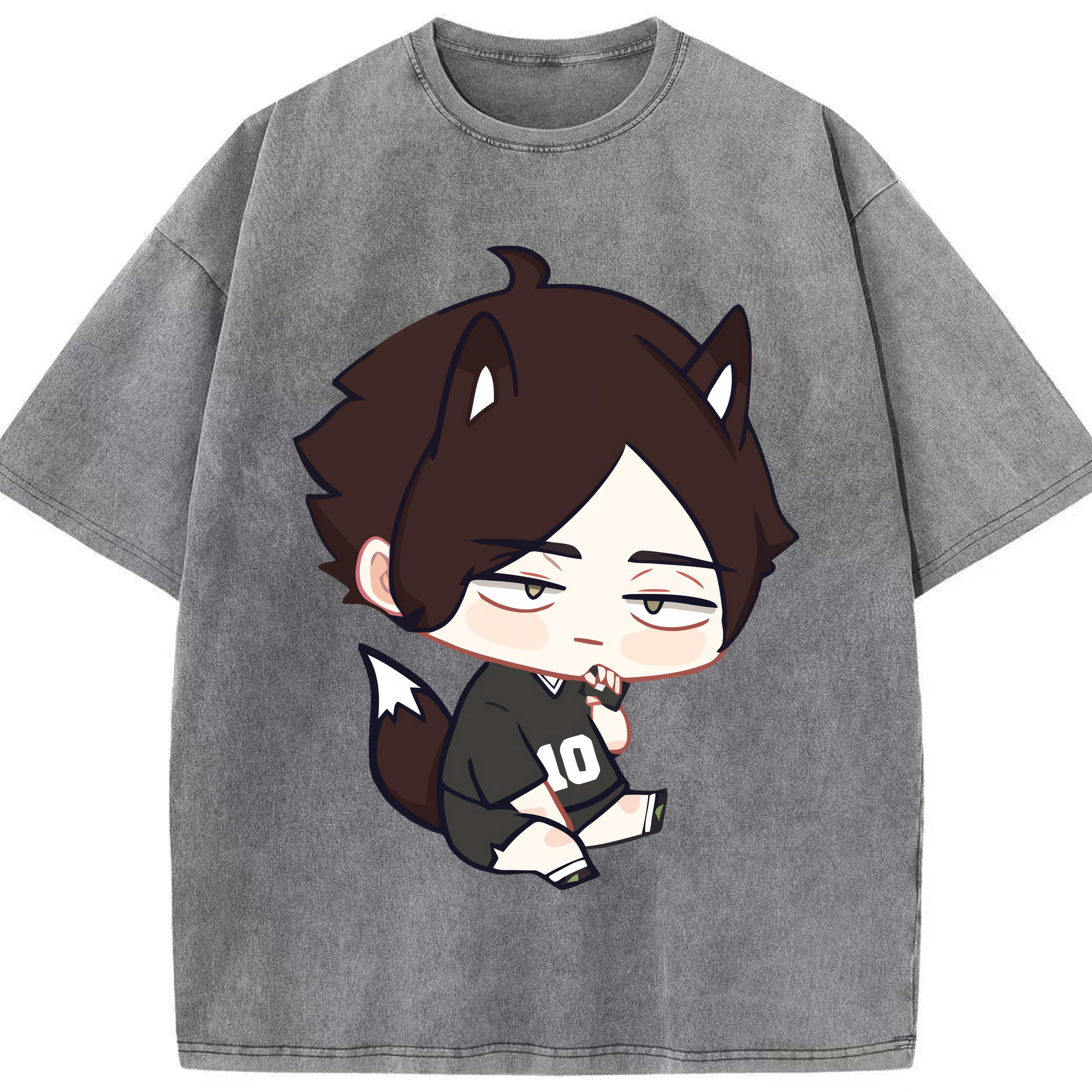 （画像用） ハイキュー!! Haikyu!! 綿100% ヴィンテージ風 半袖Tシャツ（フロントプリント）
