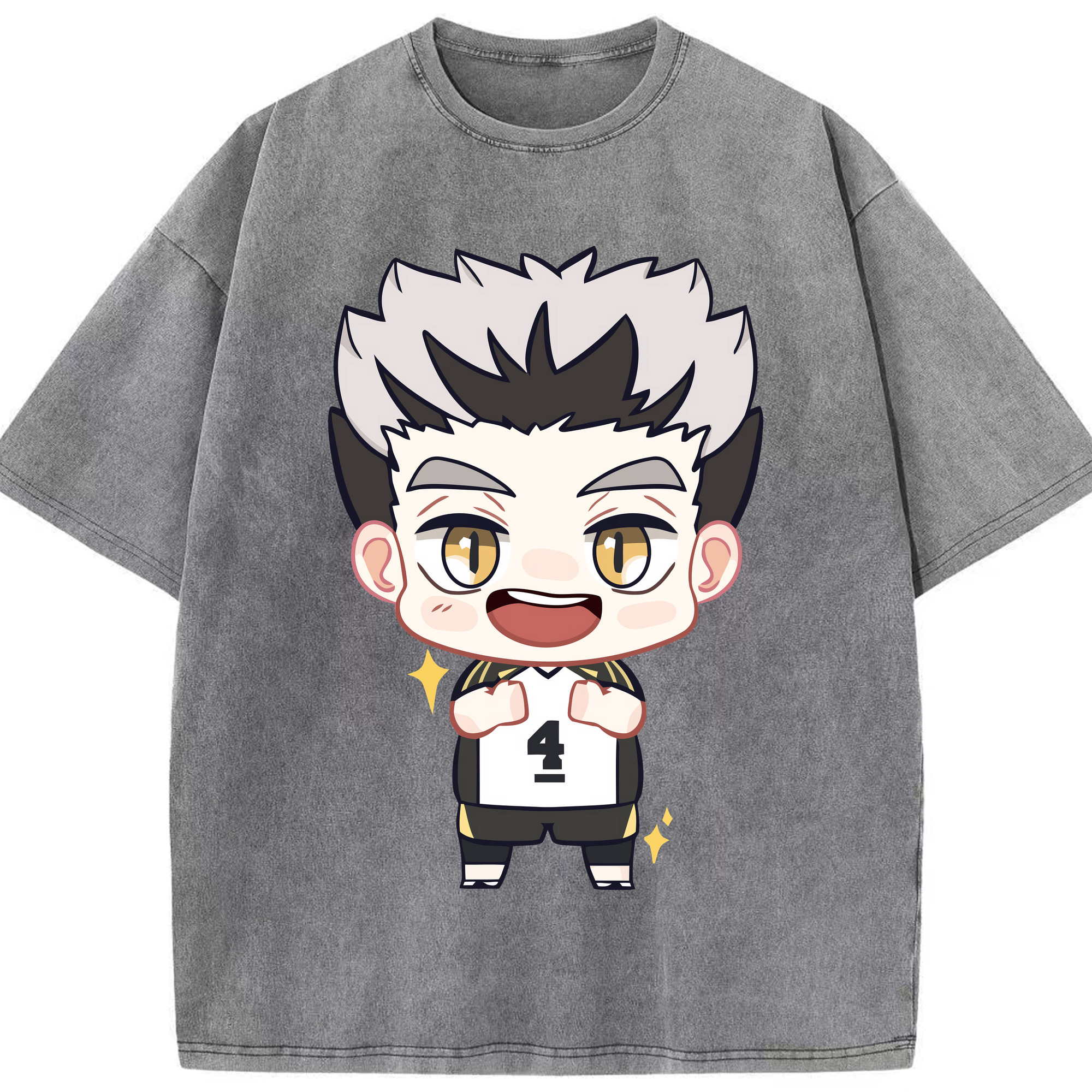 （画像用） ハイキュー!! Haikyu!! 綿100% ヴィンテージ風 半袖Tシャツ（フロントプリント）