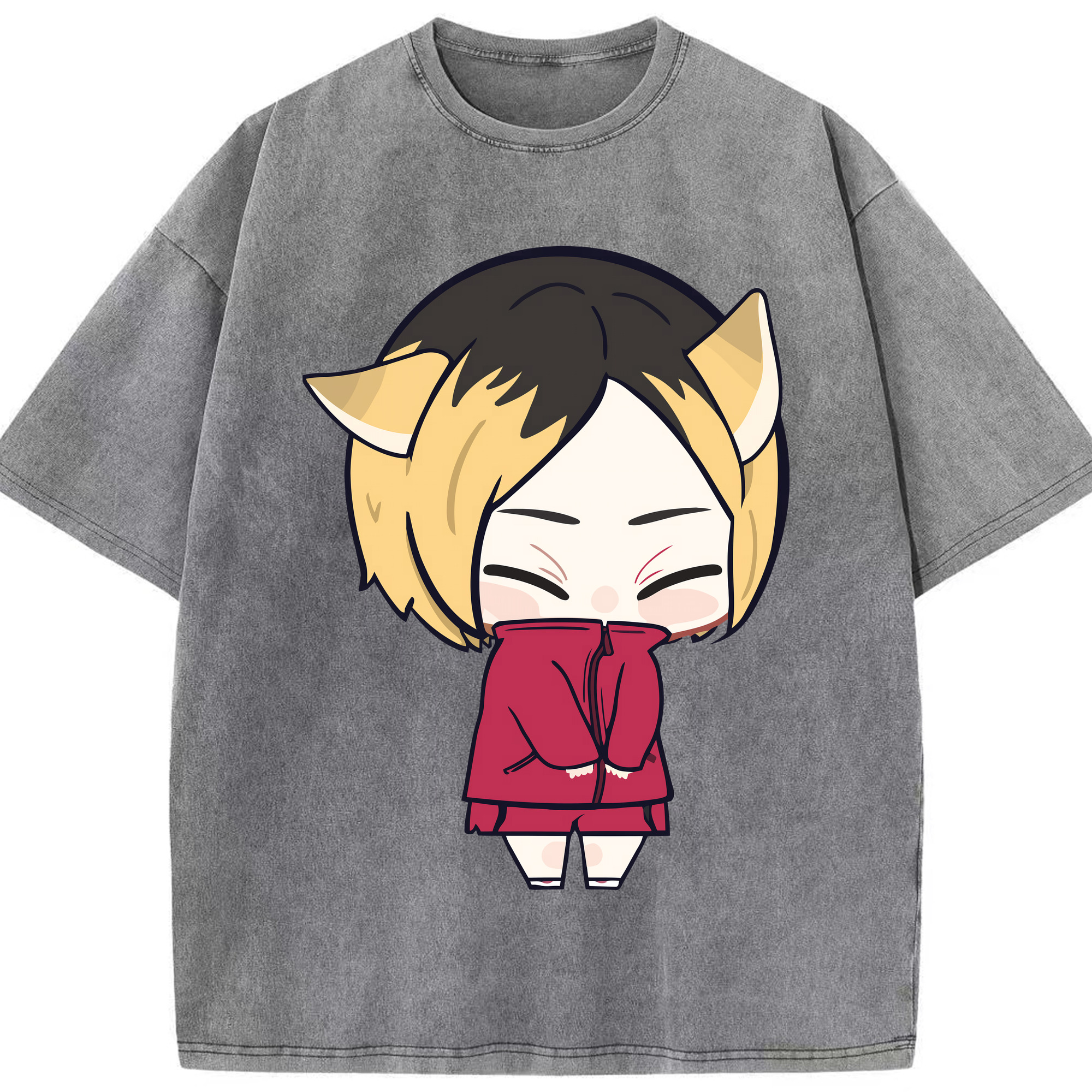 （画像用） ハイキュー!! Haikyu!! 綿100% ヴィンテージ風 半袖Tシャツ（フロントプリント）