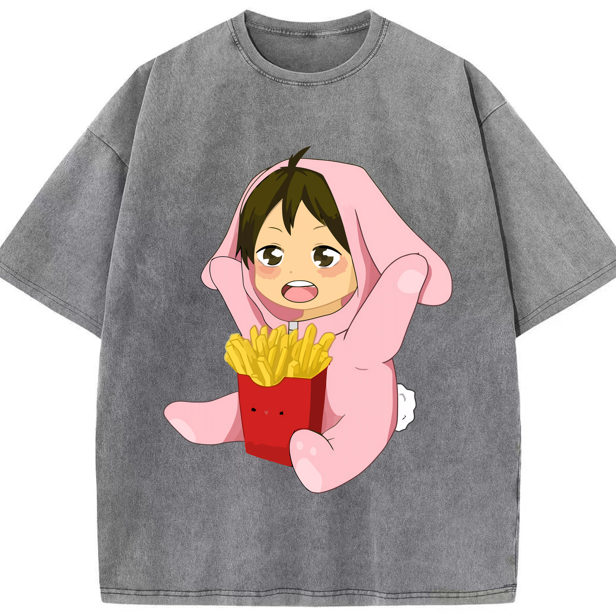 （画像用） ハイキュー!! Haikyu!! 綿100% ヴィンテージ風 半袖Tシャツ（フロントプリント）