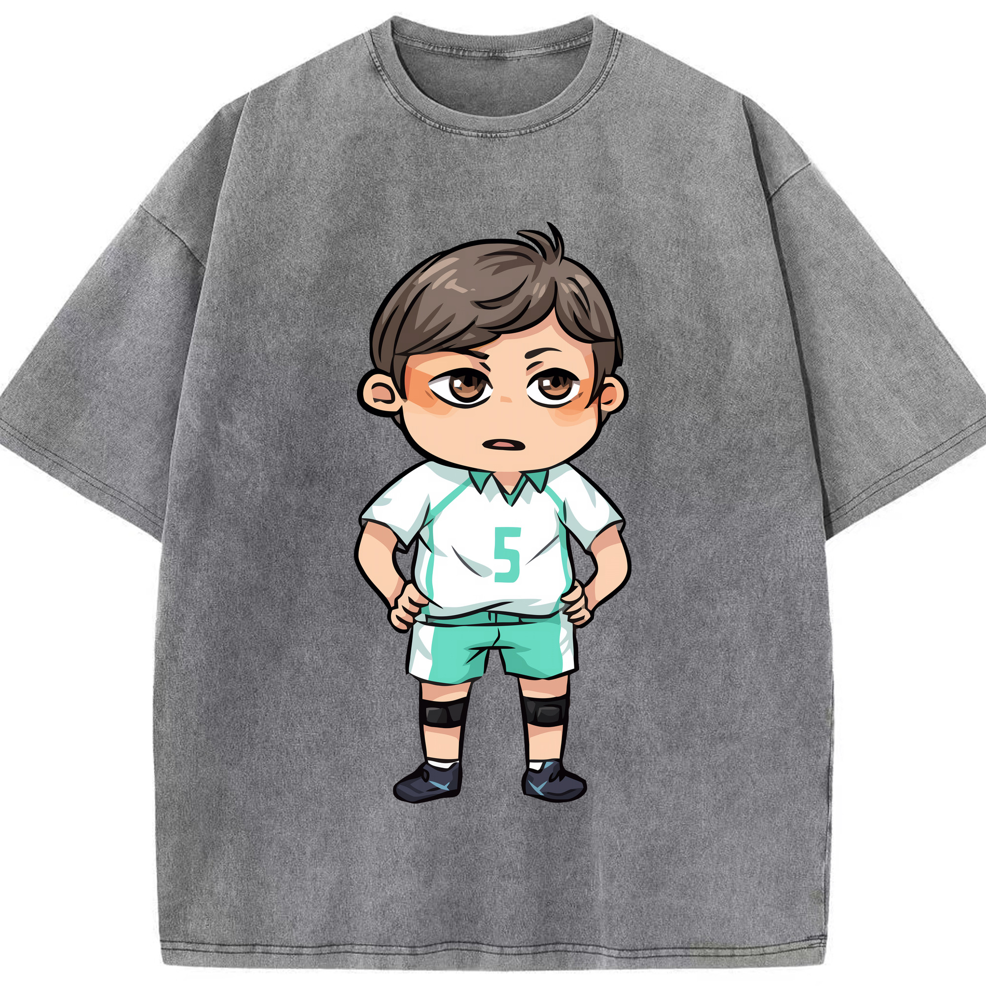 （画像用） ハイキュー!! Haikyu!! 綿100% ヴィンテージ風 半袖Tシャツ（フロントプリント）