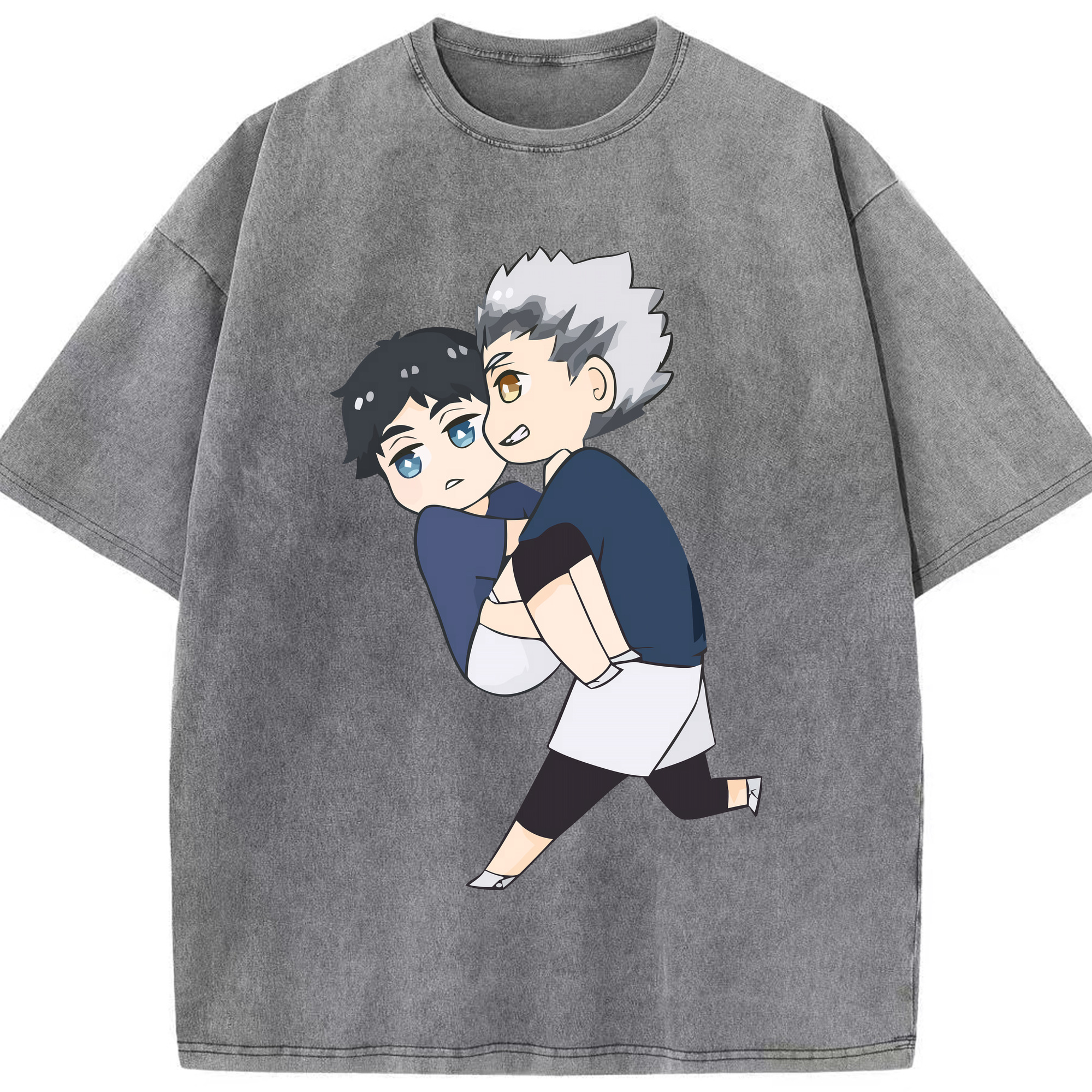 （画像用） ハイキュー!! Haikyu!! 綿100% ヴィンテージ風 半袖Tシャツ（フロントプリント）
