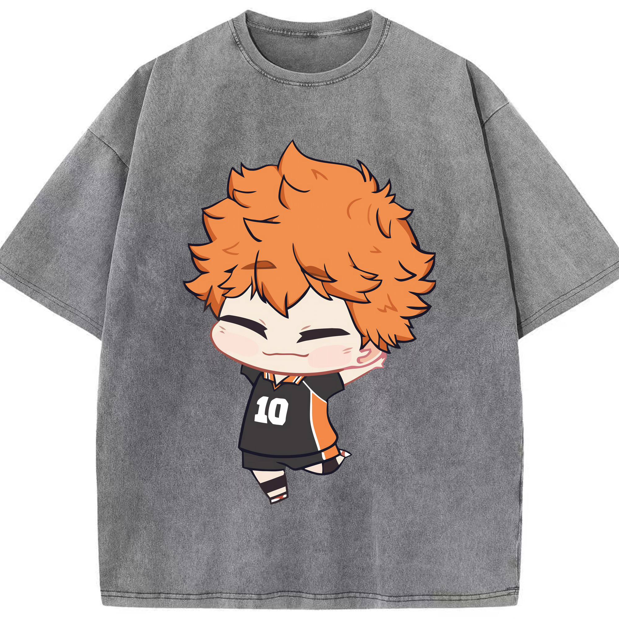 （画像用） ハイキュー!! Haikyu!! 綿100% ヴィンテージ風 半袖Tシャツ（フロントプリント）