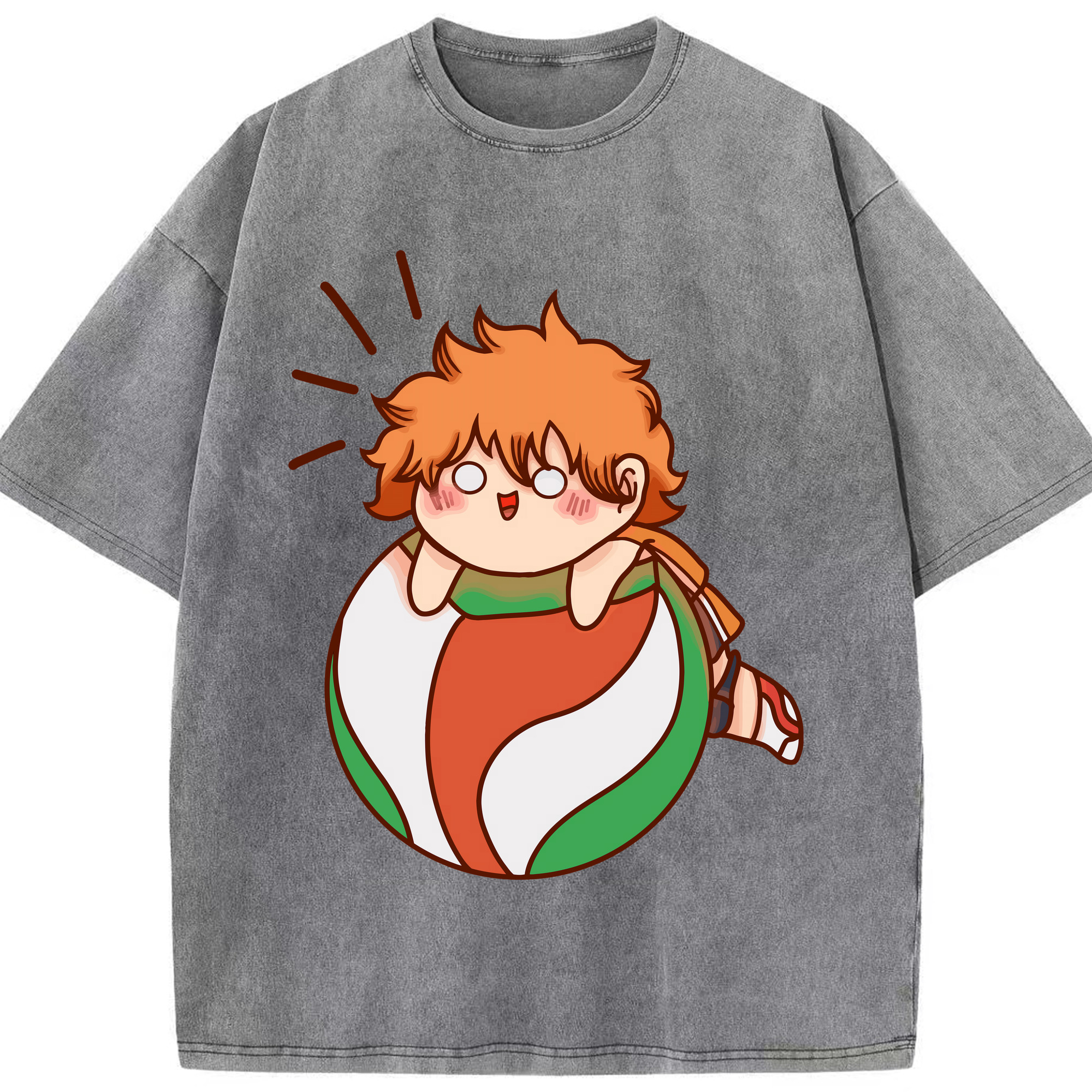 （画像用） ハイキュー!! Haikyu!! 綿100% ヴィンテージ風 半袖Tシャツ（フロントプリント）
