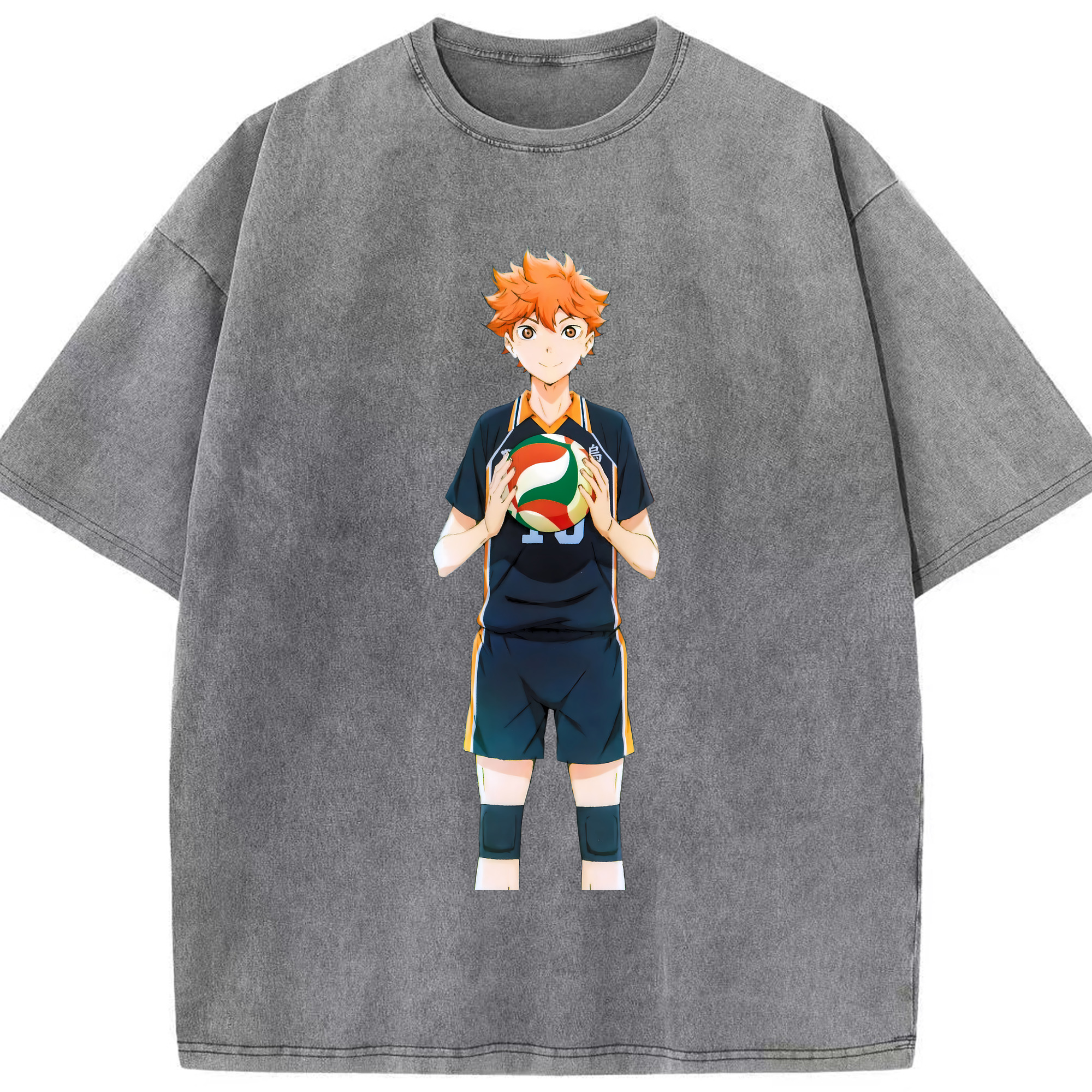 （画像用） ハイキュー!! Haikyu!! 綿100% ヴィンテージ風 半袖Tシャツ（フロントプリント）