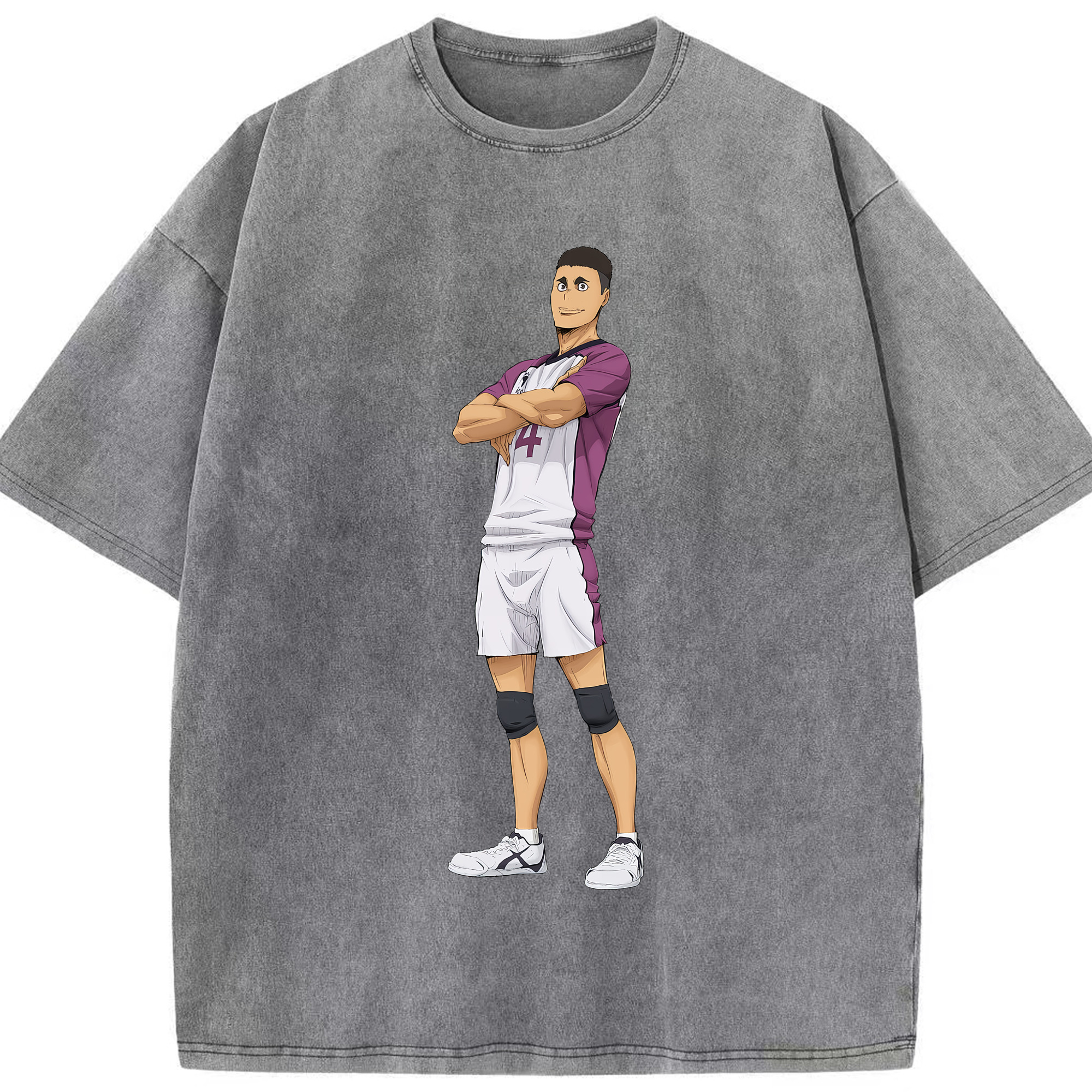 （画像用） ハイキュー!! Haikyu!! 綿100% ヴィンテージ風 半袖Tシャツ（フロントプリント）