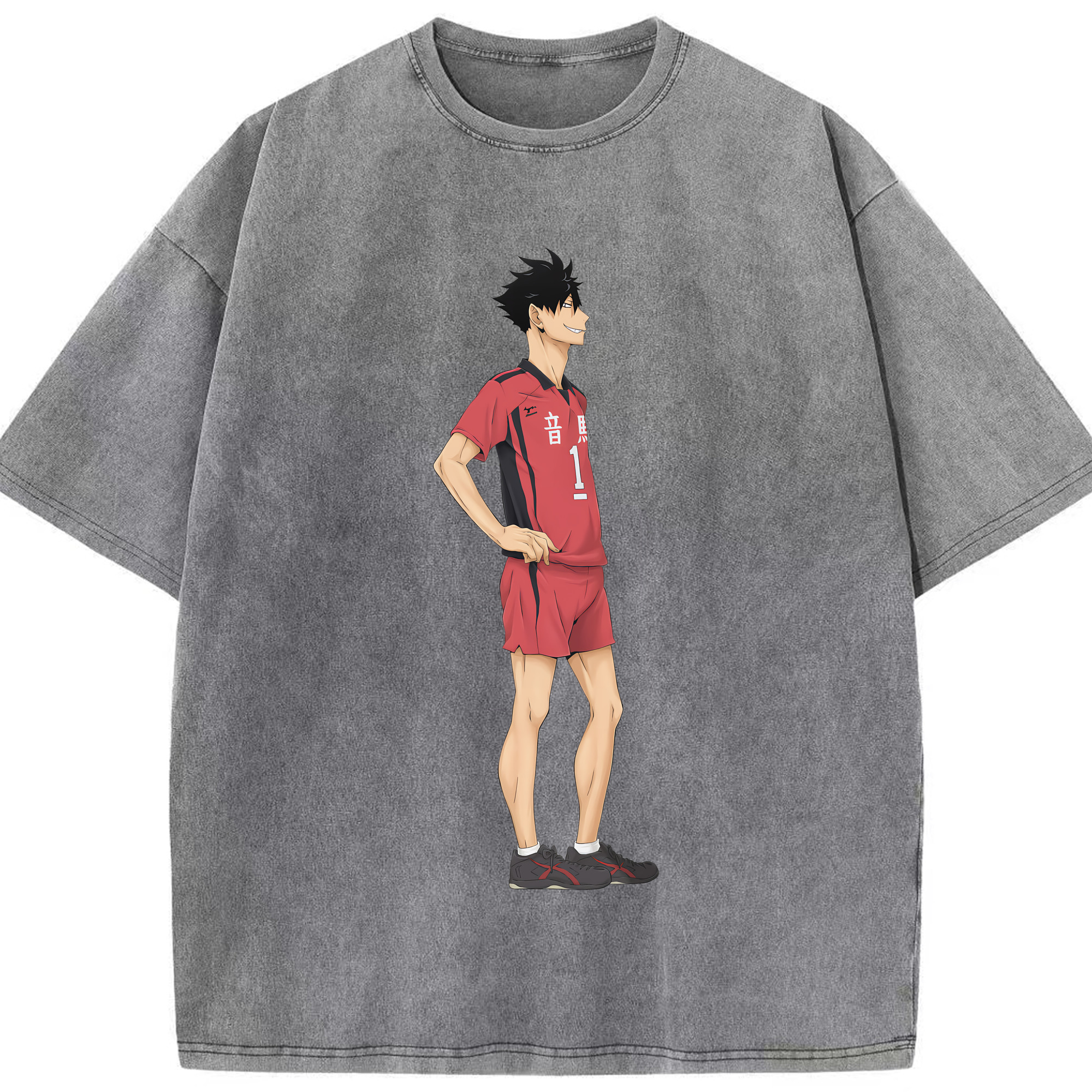 （画像用） ハイキュー!! Haikyu!! 綿100% ヴィンテージ風 半袖Tシャツ（フロントプリント）