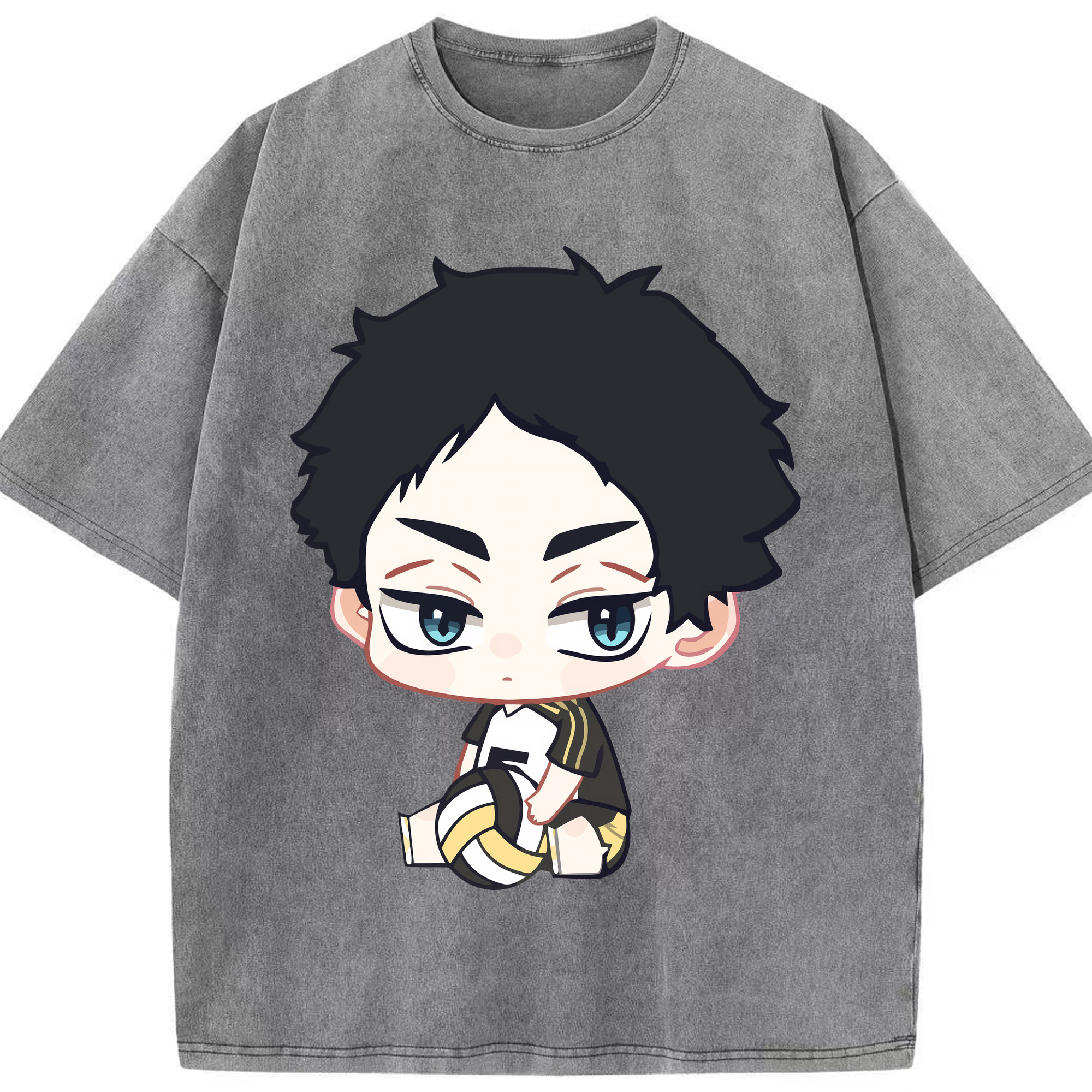（画像用） ハイキュー!! Haikyu!! 綿100% ヴィンテージ風 半袖Tシャツ（フロントプリント）