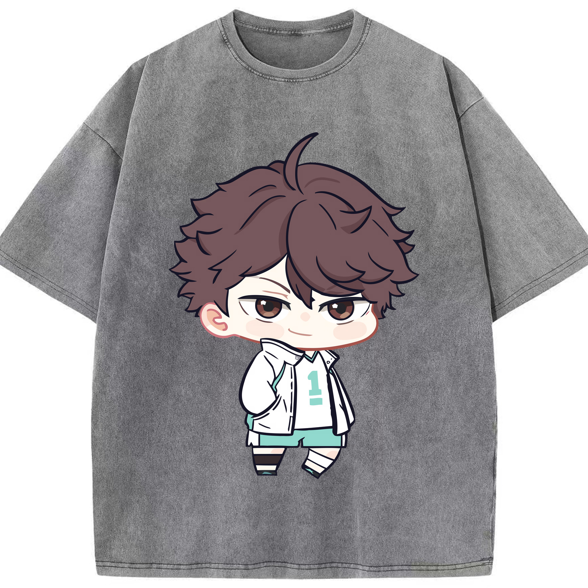 （画像用） ハイキュー!! Haikyu!! 綿100% ヴィンテージ風 半袖Tシャツ（フロントプリント）
