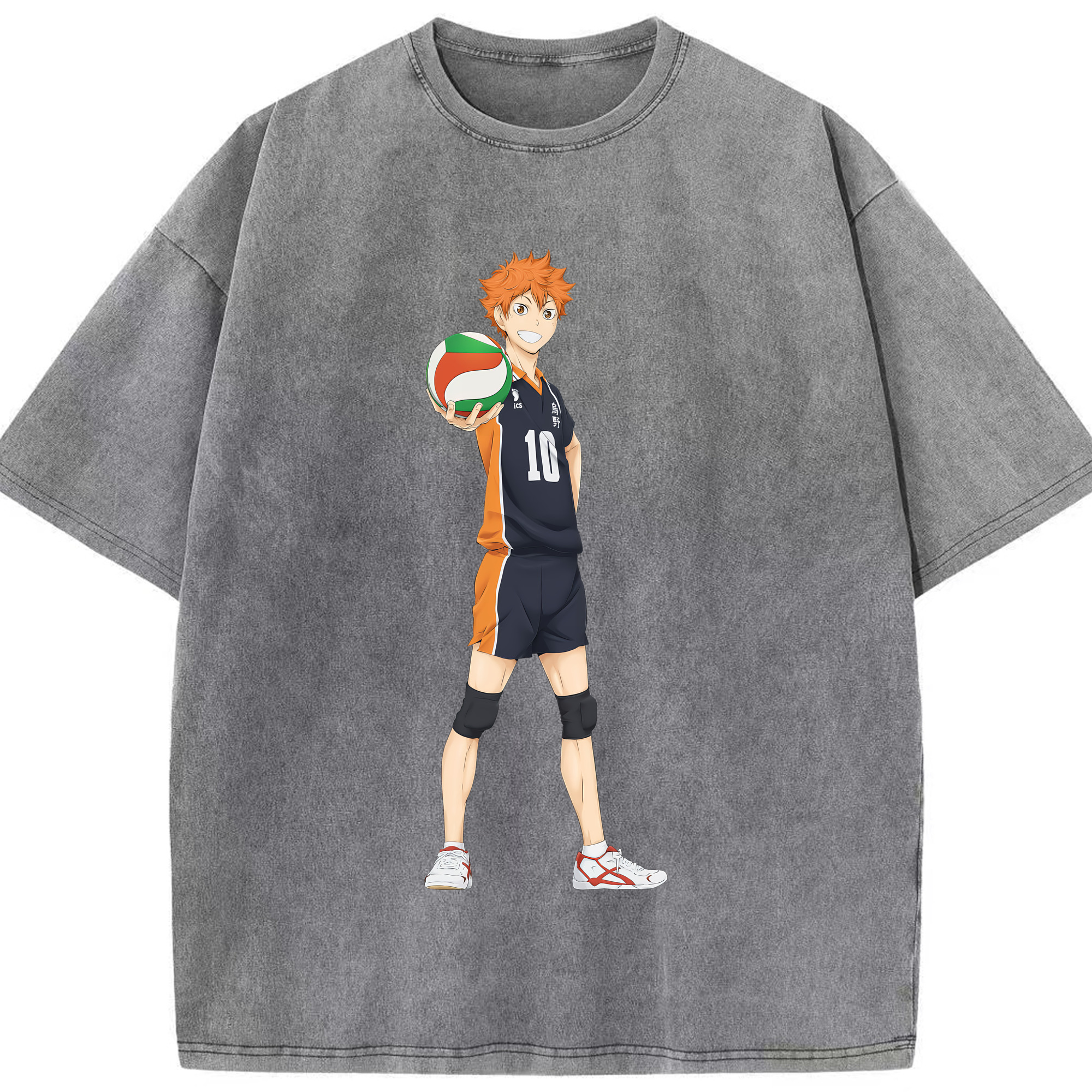 （画像用） ハイキュー!! Haikyu!! 綿100% ヴィンテージ風 半袖Tシャツ（フロントプリント）