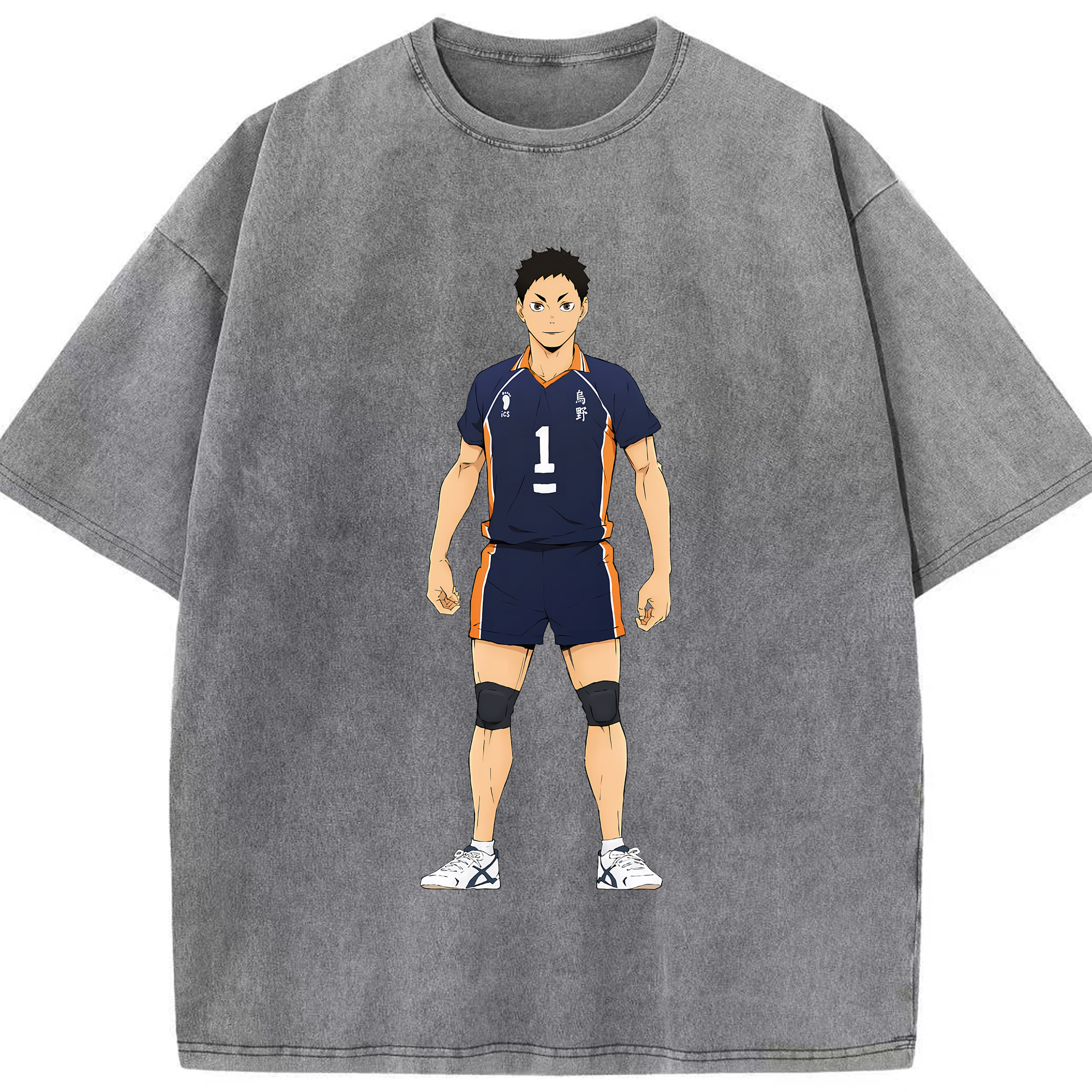（画像用） ハイキュー!! Haikyu!! 綿100% ヴィンテージ風 半袖Tシャツ（フロントプリント）