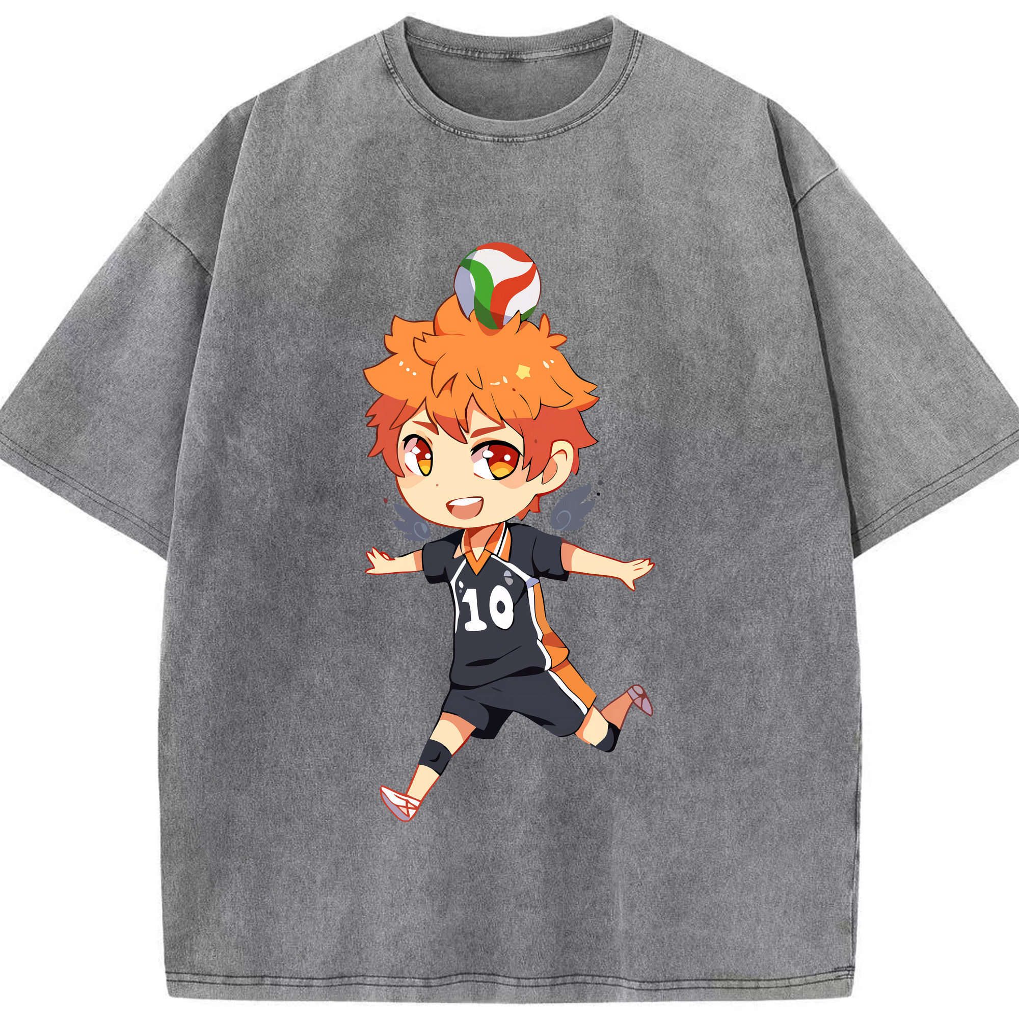 （画像用） ハイキュー!! Haikyu!! 綿100% ヴィンテージ風 半袖Tシャツ（フロントプリント）