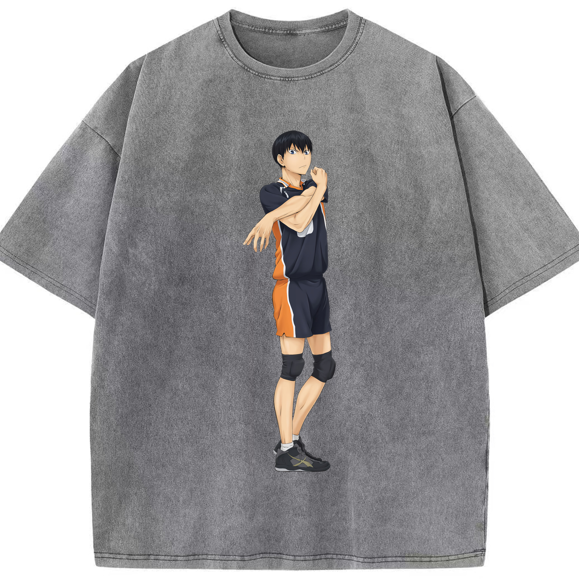 （画像用） ハイキュー!! Haikyu!! 綿100% ヴィンテージ風 半袖Tシャツ（フロントプリント）