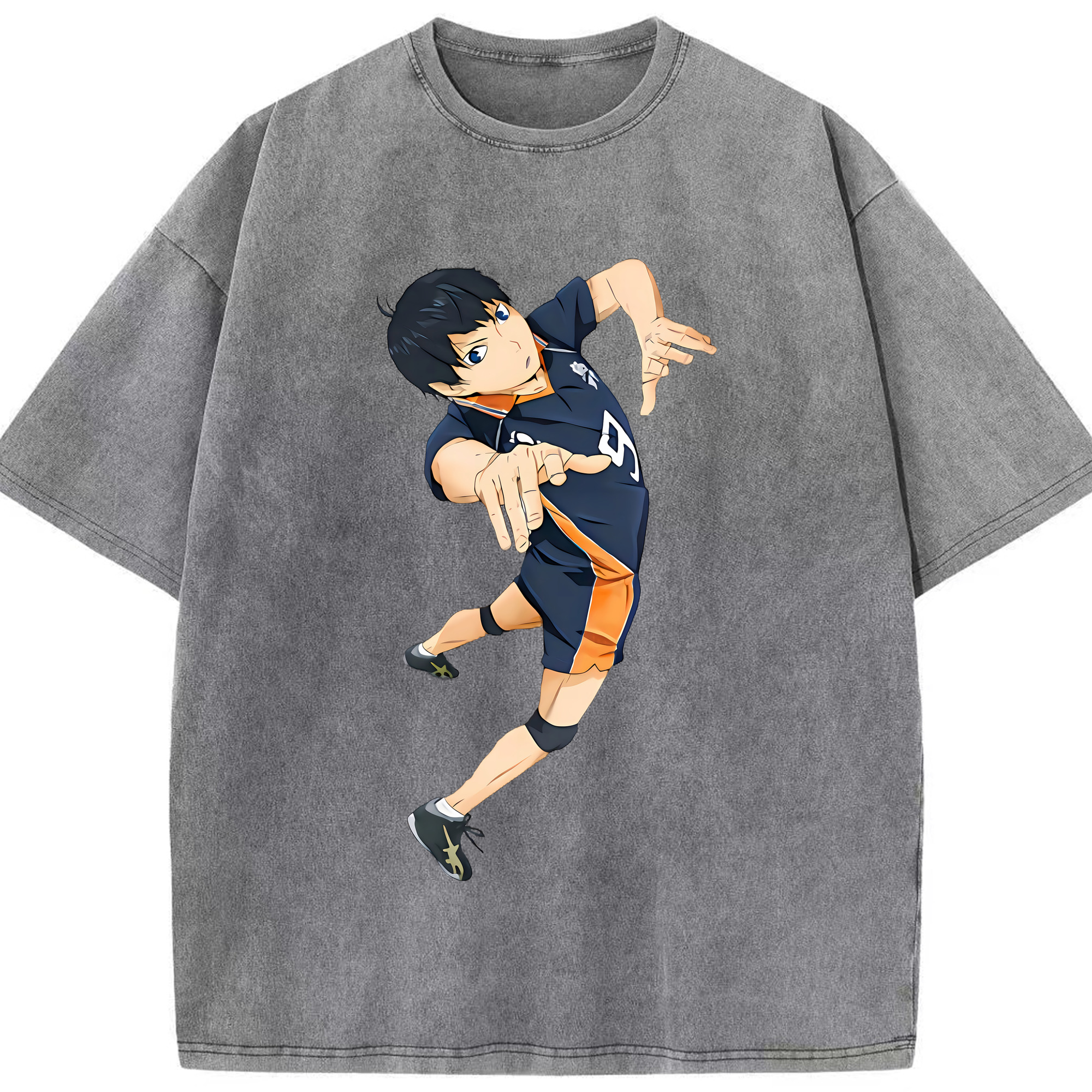 （画像用） ハイキュー!! Haikyu!! 綿100% ヴィンテージ風 半袖Tシャツ（フロントプリント）