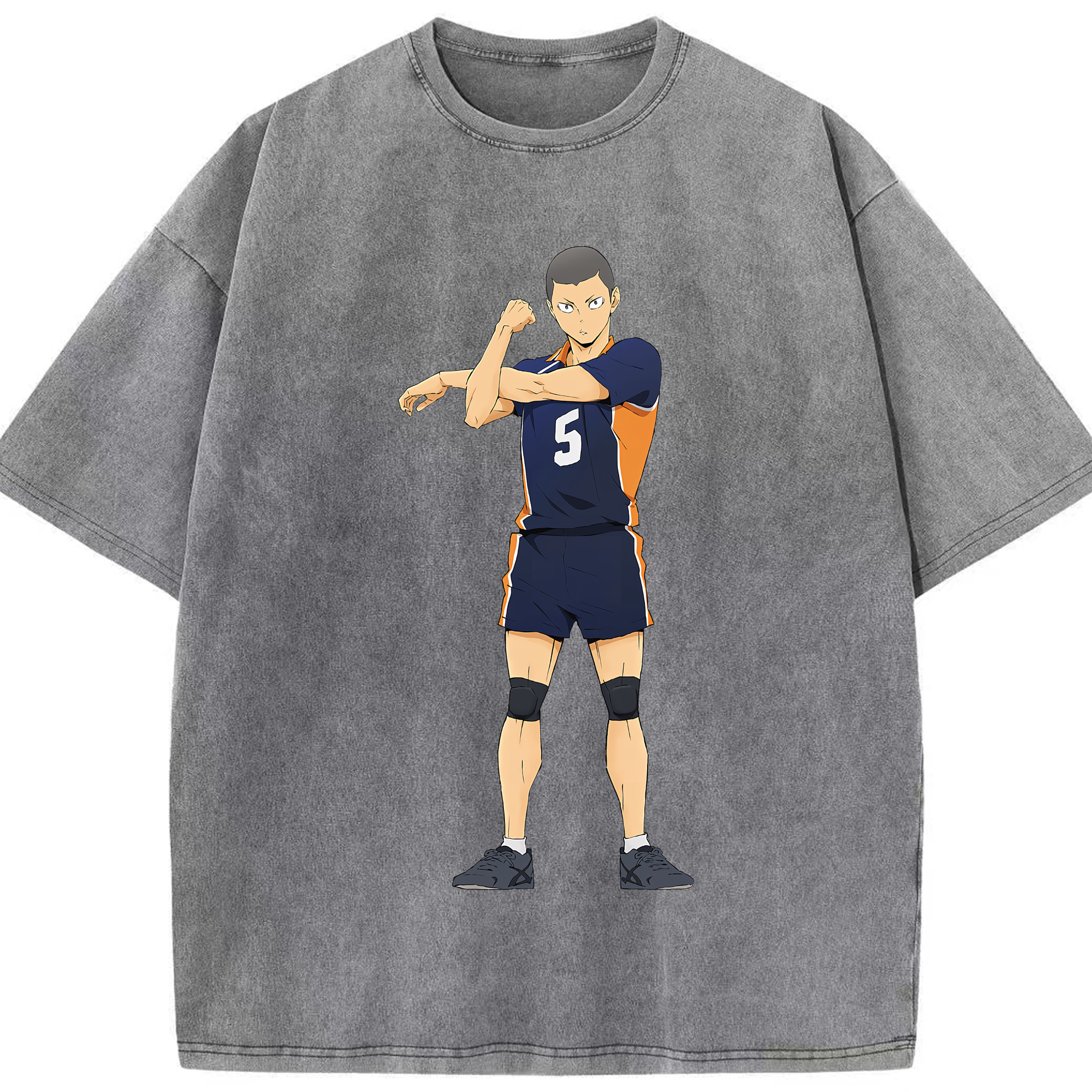 （画像用） ハイキュー!! Haikyu!! 綿100% ヴィンテージ風 半袖Tシャツ（フロントプリント）