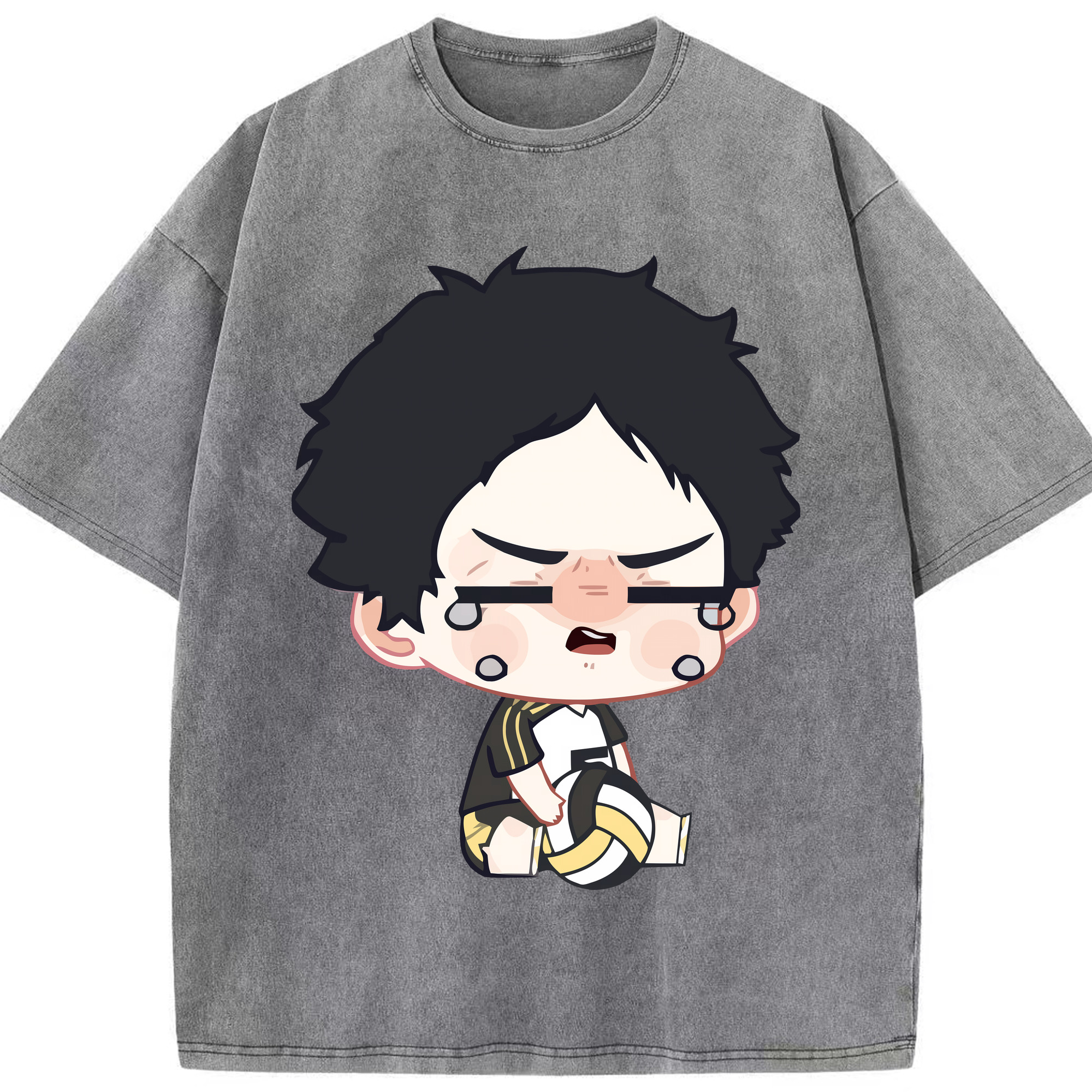 （画像用） ハイキュー!! Haikyu!! 綿100% ヴィンテージ風 半袖Tシャツ（フロントプリント）