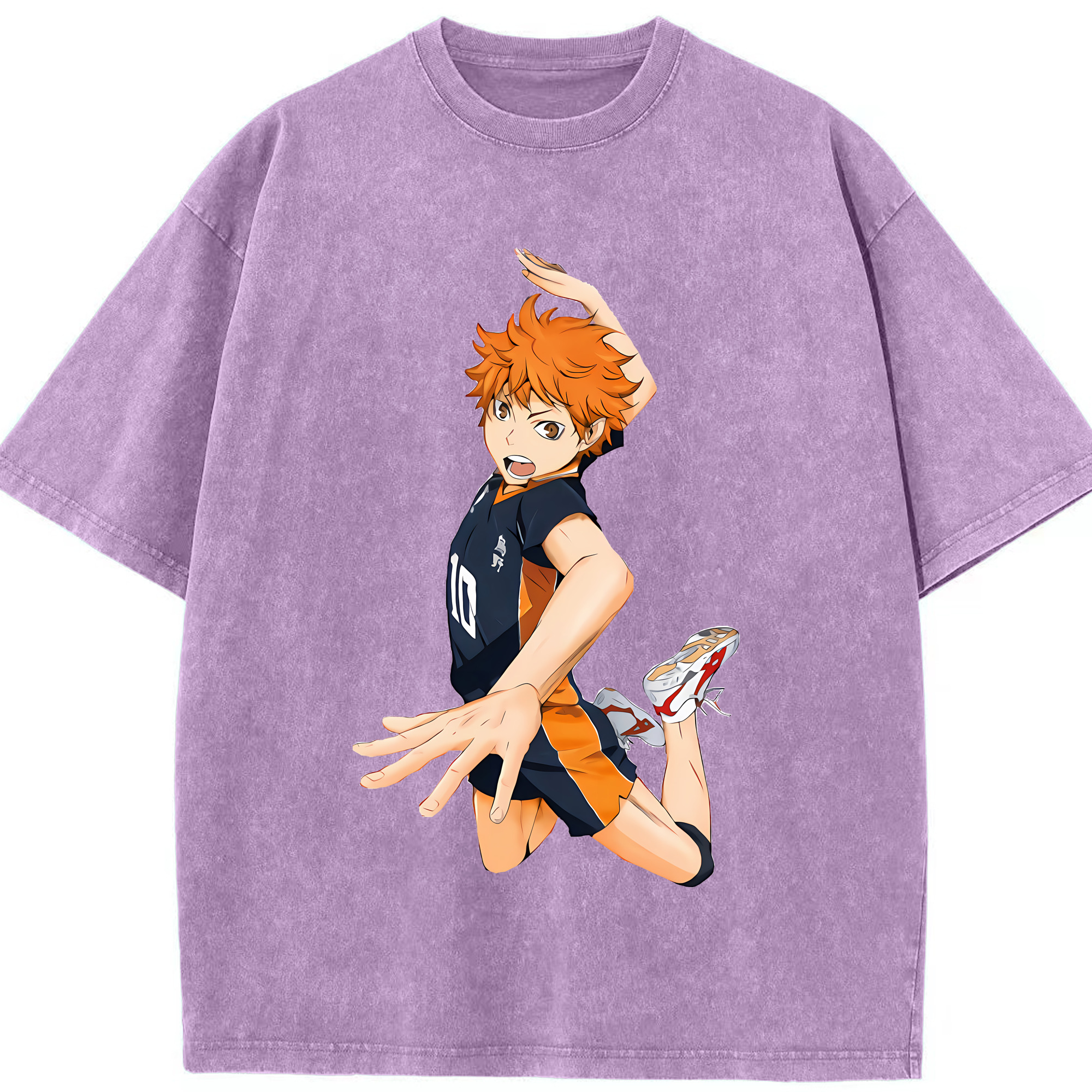 （画像用） ハイキュー!! Haikyu!! 綿100% ヴィンテージ風 半袖Tシャツ（フロントプリント）