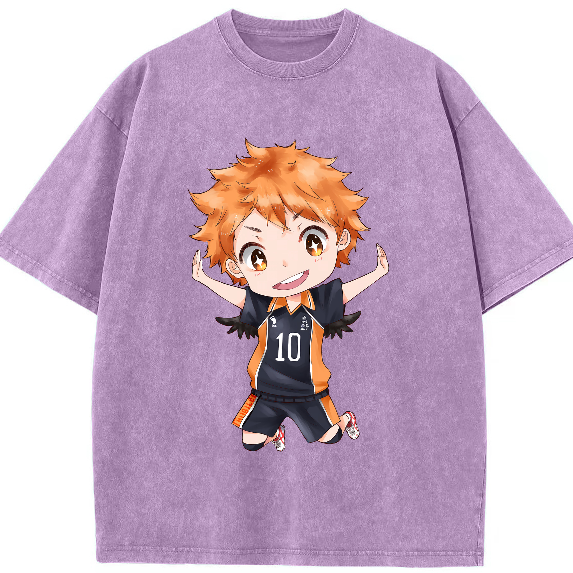 （画像用） ハイキュー!! Haikyu!! 綿100% ヴィンテージ風 半袖Tシャツ（フロントプリント）