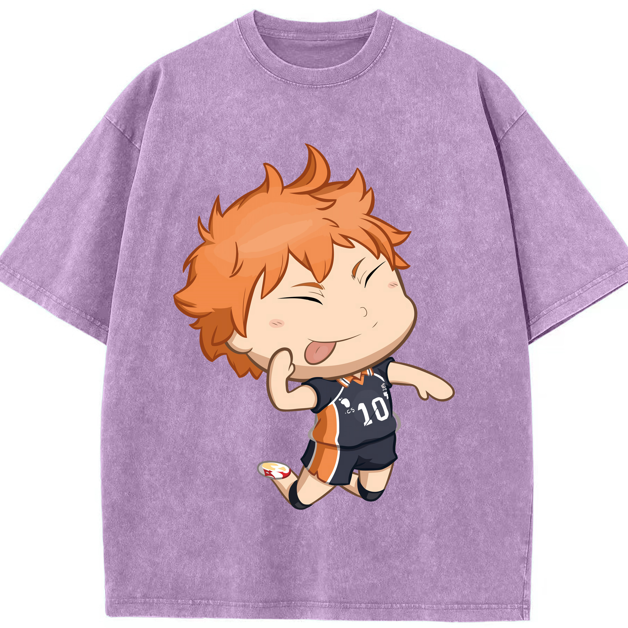 （画像用） ハイキュー!! Haikyu!! 綿100% ヴィンテージ風 半袖Tシャツ（フロントプリント）