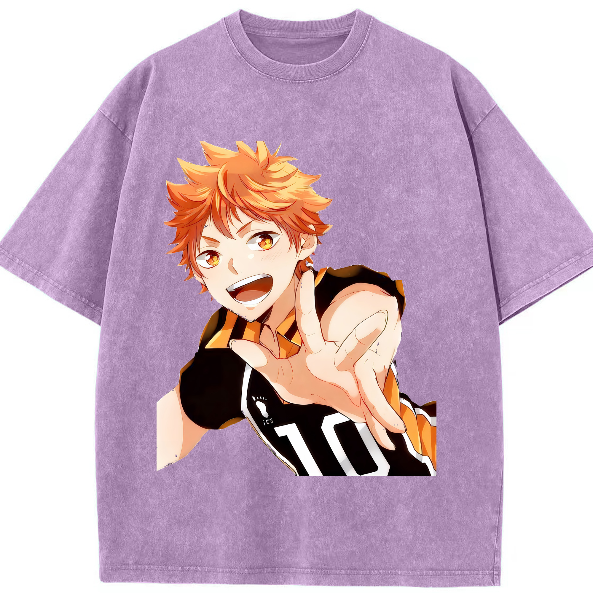 （画像用） ハイキュー!! Haikyu!! 綿100% ヴィンテージ風 半袖Tシャツ（フロントプリント）