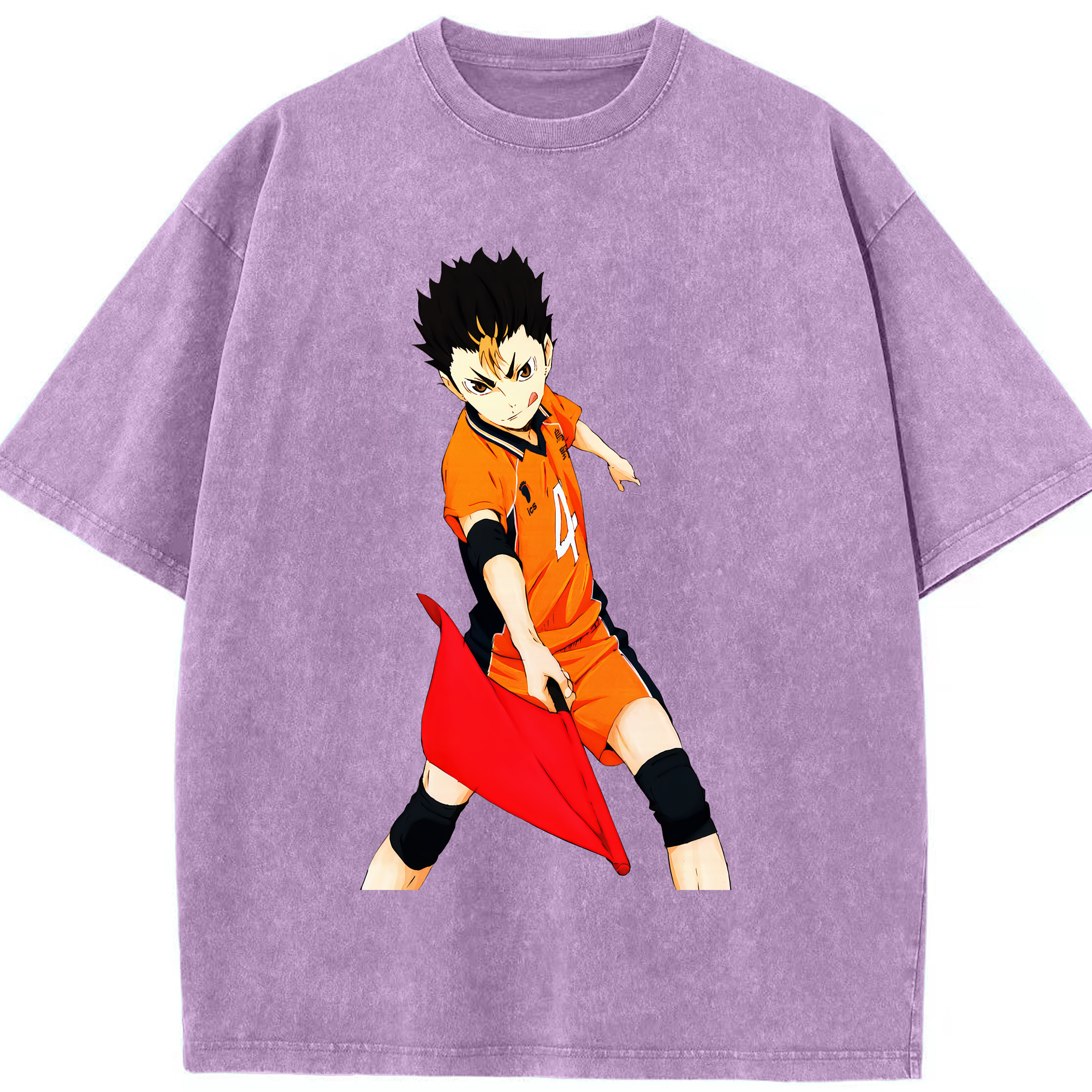 （画像用） ハイキュー!! Haikyu!! 綿100% ヴィンテージ風 半袖Tシャツ（フロントプリント）