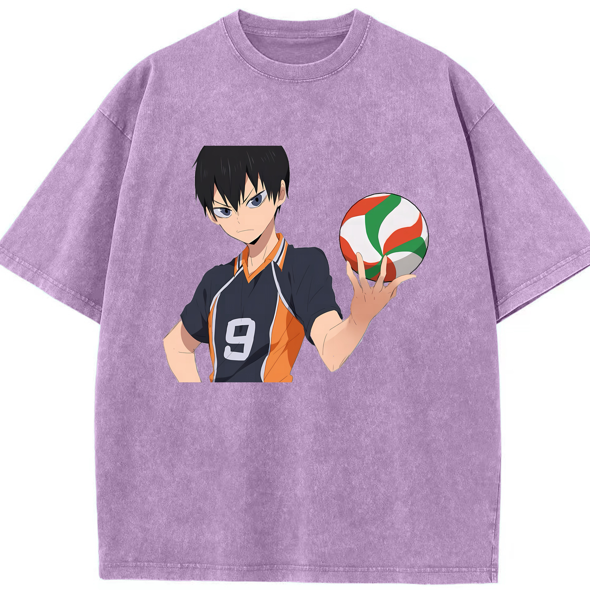 （画像用） ハイキュー!! Haikyu!! 綿100% ヴィンテージ風 半袖Tシャツ（フロントプリント）