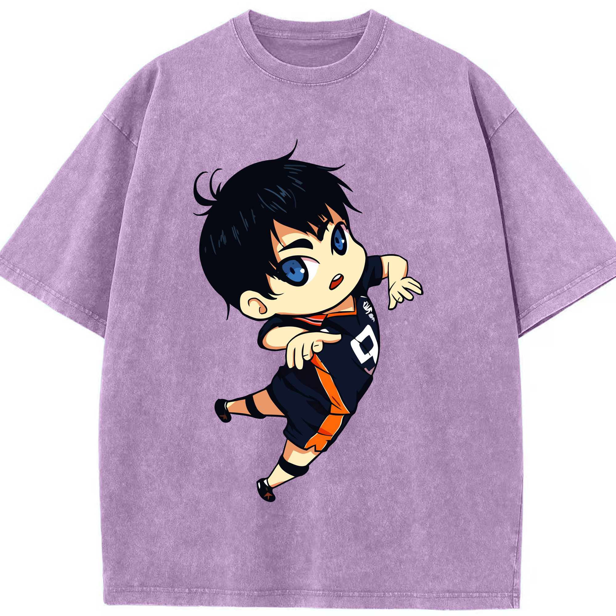 （画像用） ハイキュー!! Haikyu!! 綿100% ヴィンテージ風 半袖Tシャツ（フロントプリント）