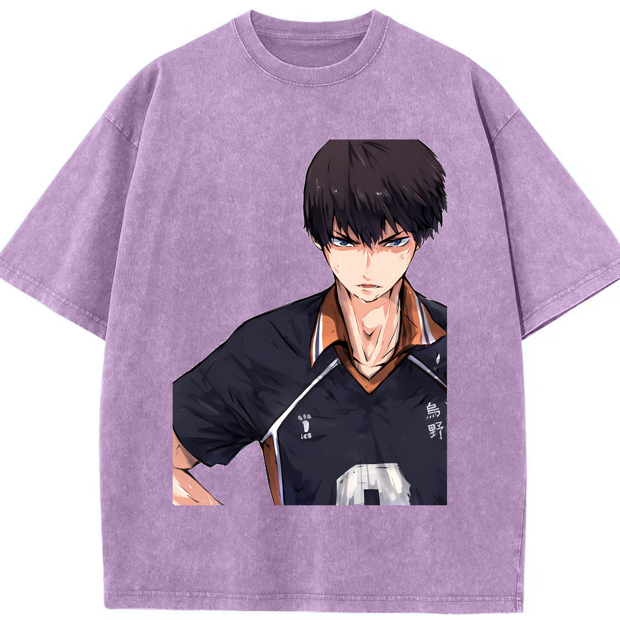 （画像用） ハイキュー!! Haikyu!! 綿100% ヴィンテージ風 半袖Tシャツ（フロントプリント）