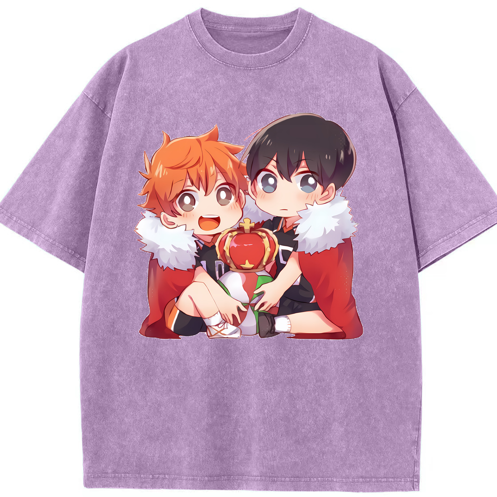 （画像用） ハイキュー!! Haikyu!! 綿100% ヴィンテージ風 半袖Tシャツ（フロントプリント）