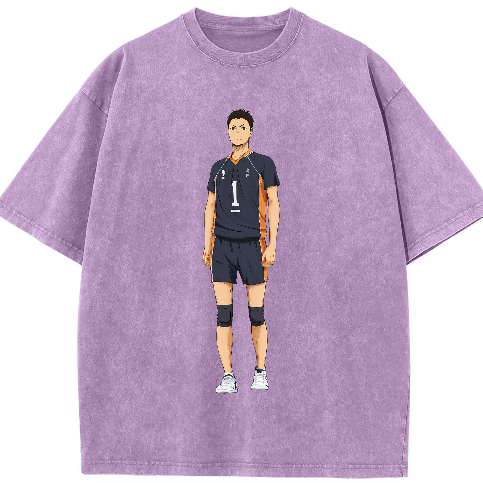 （画像用） ハイキュー!! Haikyu!! 綿100% ヴィンテージ風 半袖Tシャツ（フロントプリント）