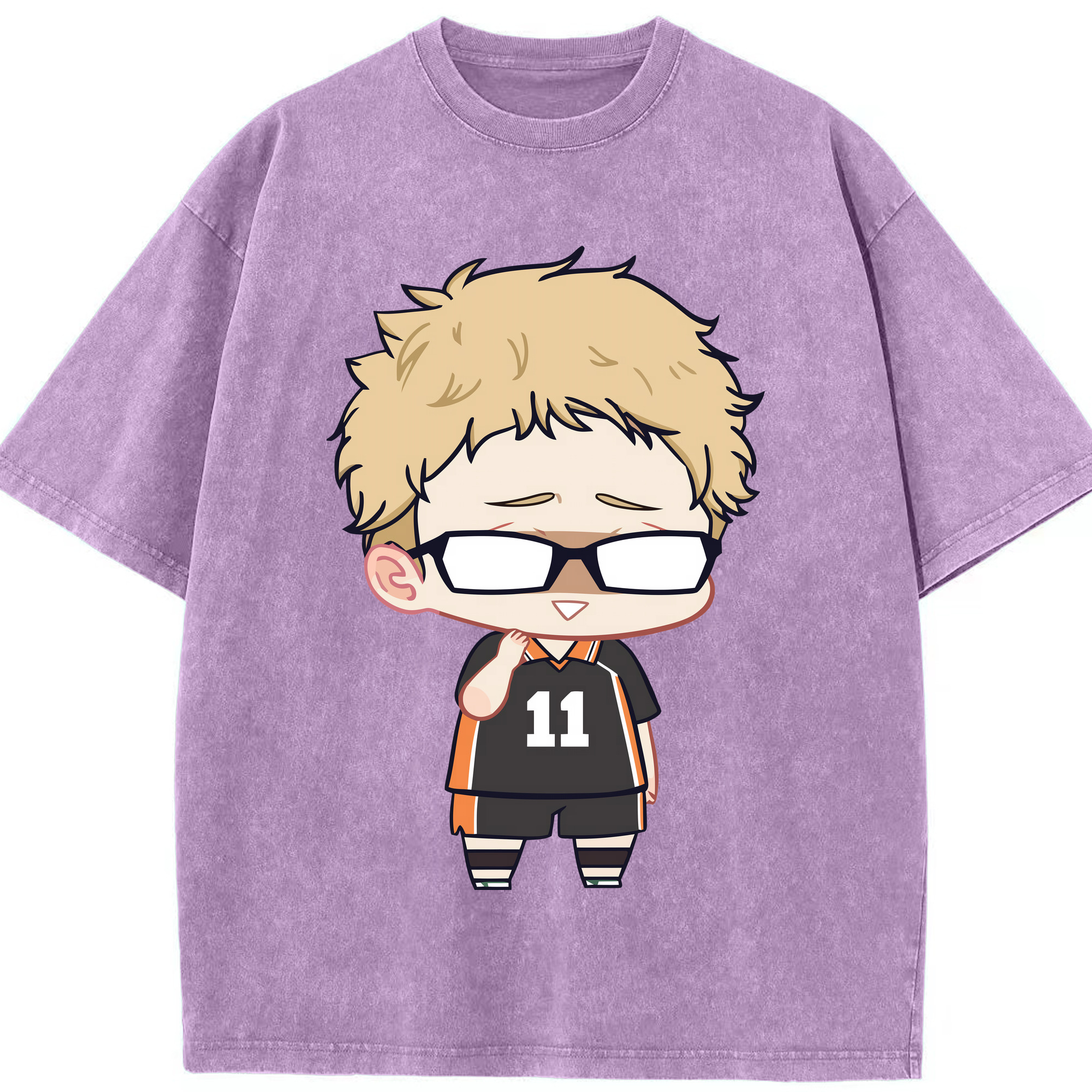 （画像用） ハイキュー!! Haikyu!! 綿100% ヴィンテージ風 半袖Tシャツ（フロントプリント）