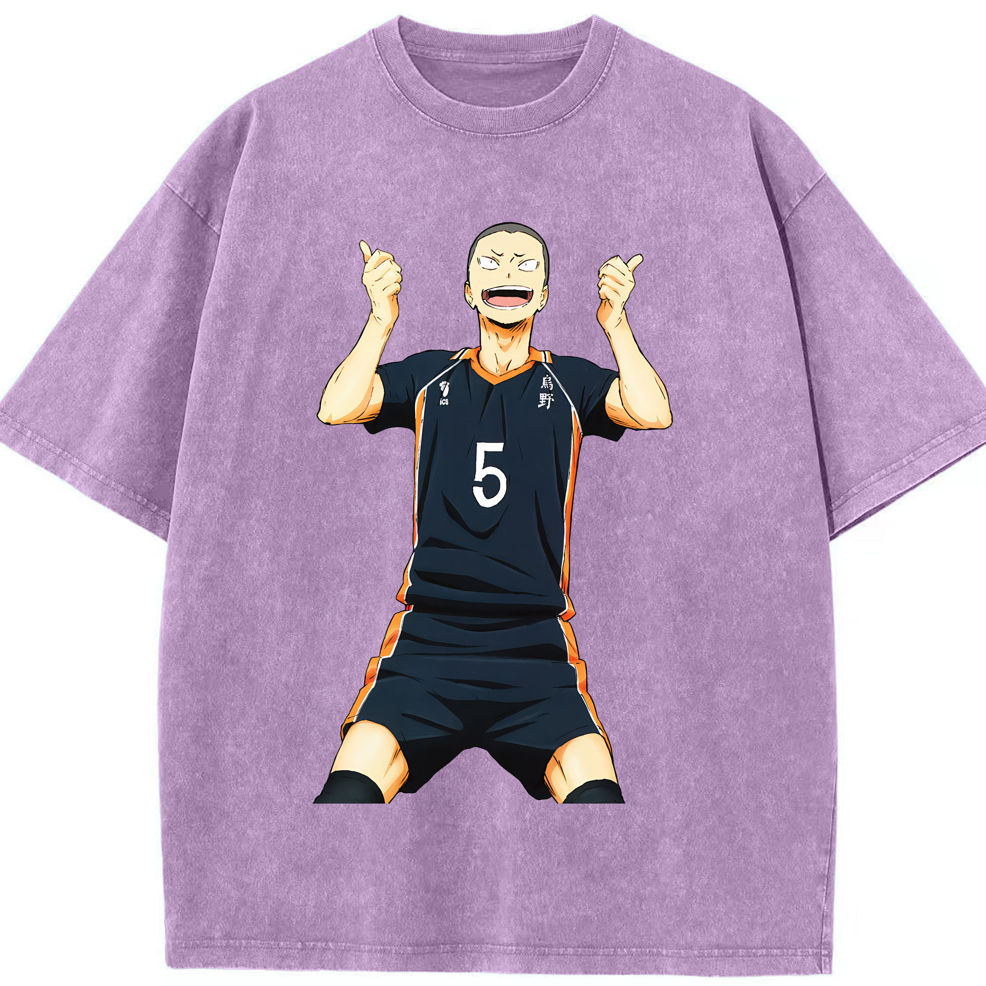 （画像用） ハイキュー!! Haikyu!! 綿100% ヴィンテージ風 半袖Tシャツ（フロントプリント）
