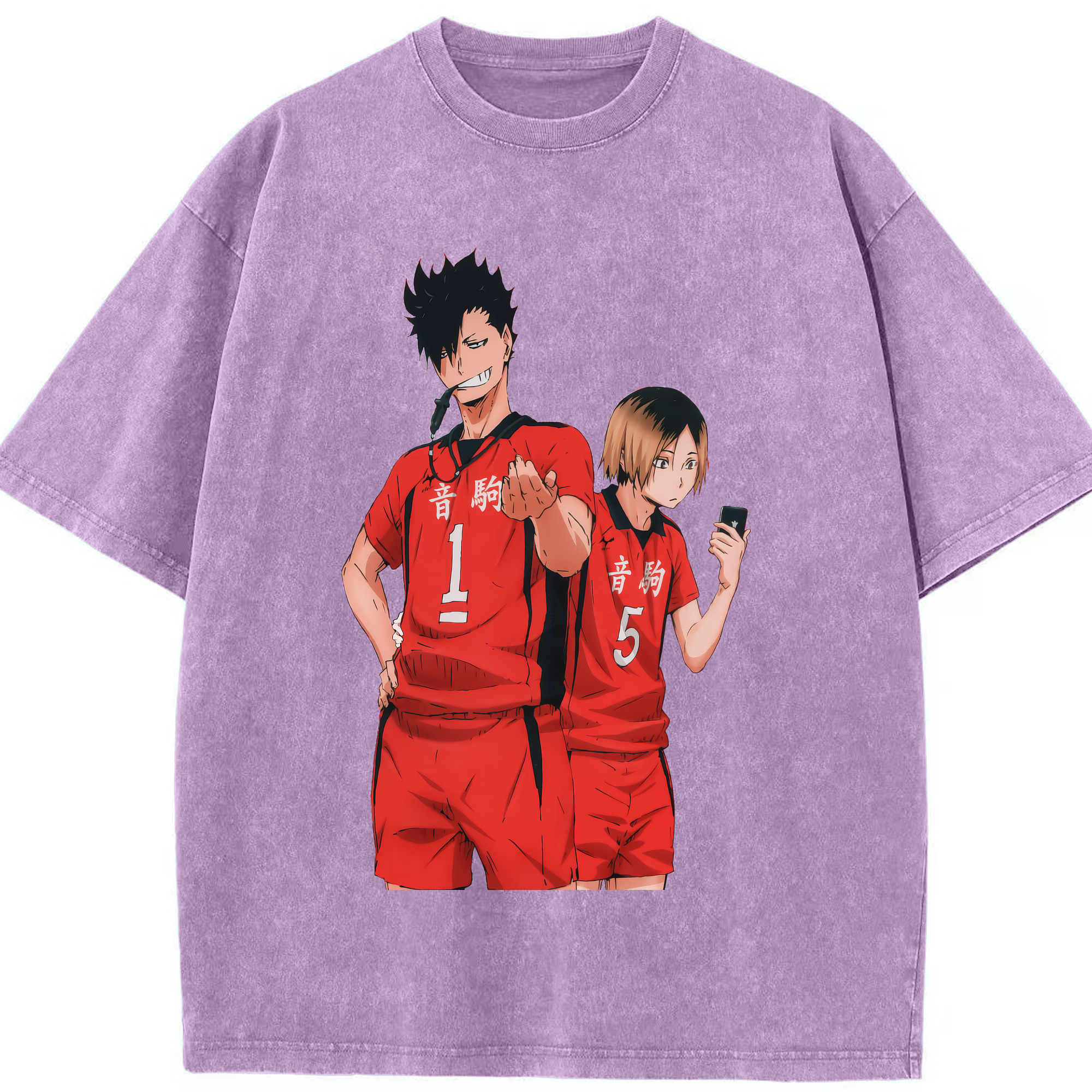 （画像用） ハイキュー!! Haikyu!! 綿100% ヴィンテージ風 半袖Tシャツ（フロントプリント）