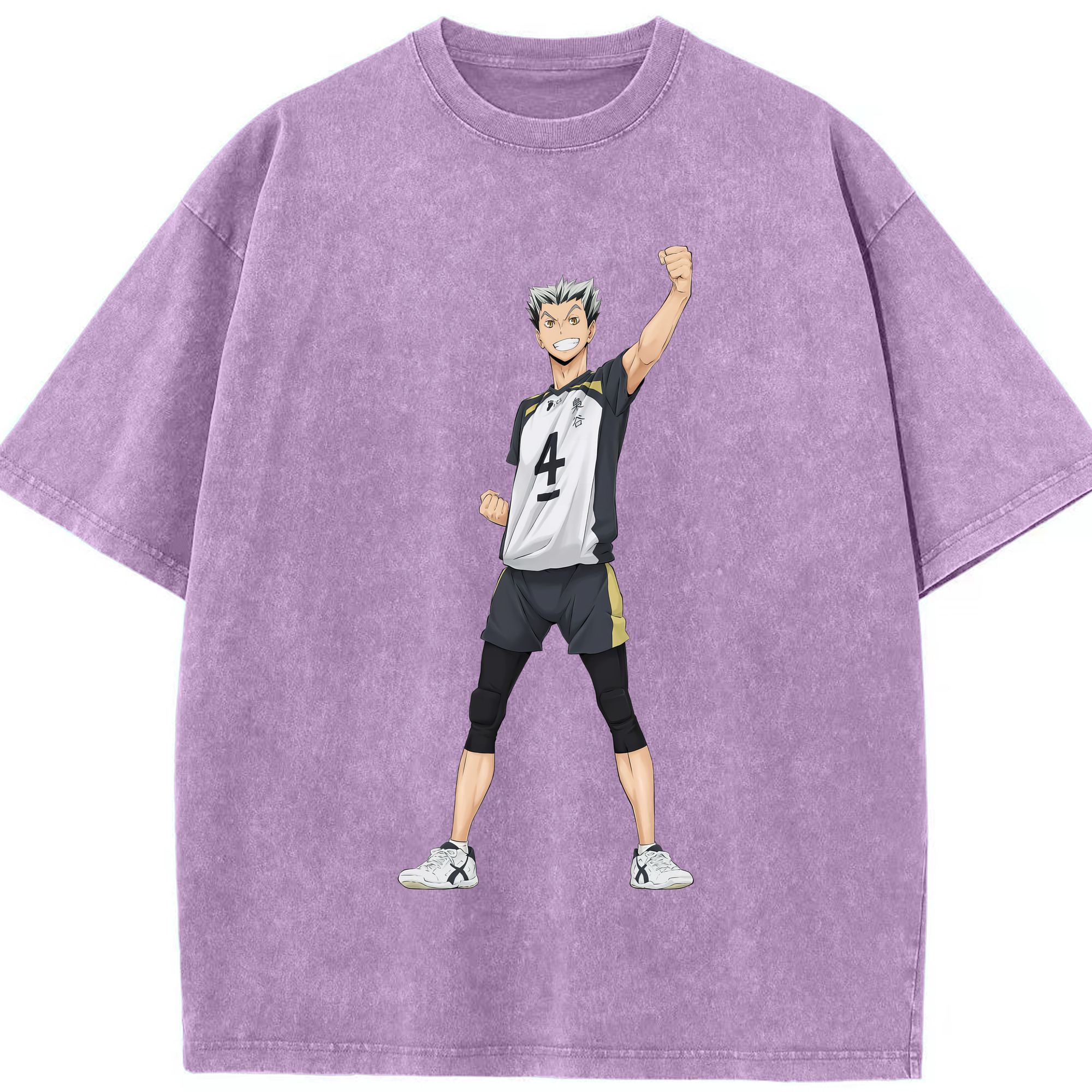 （画像用） ハイキュー!! Haikyu!! 綿100% ヴィンテージ風 半袖Tシャツ（フロントプリント）