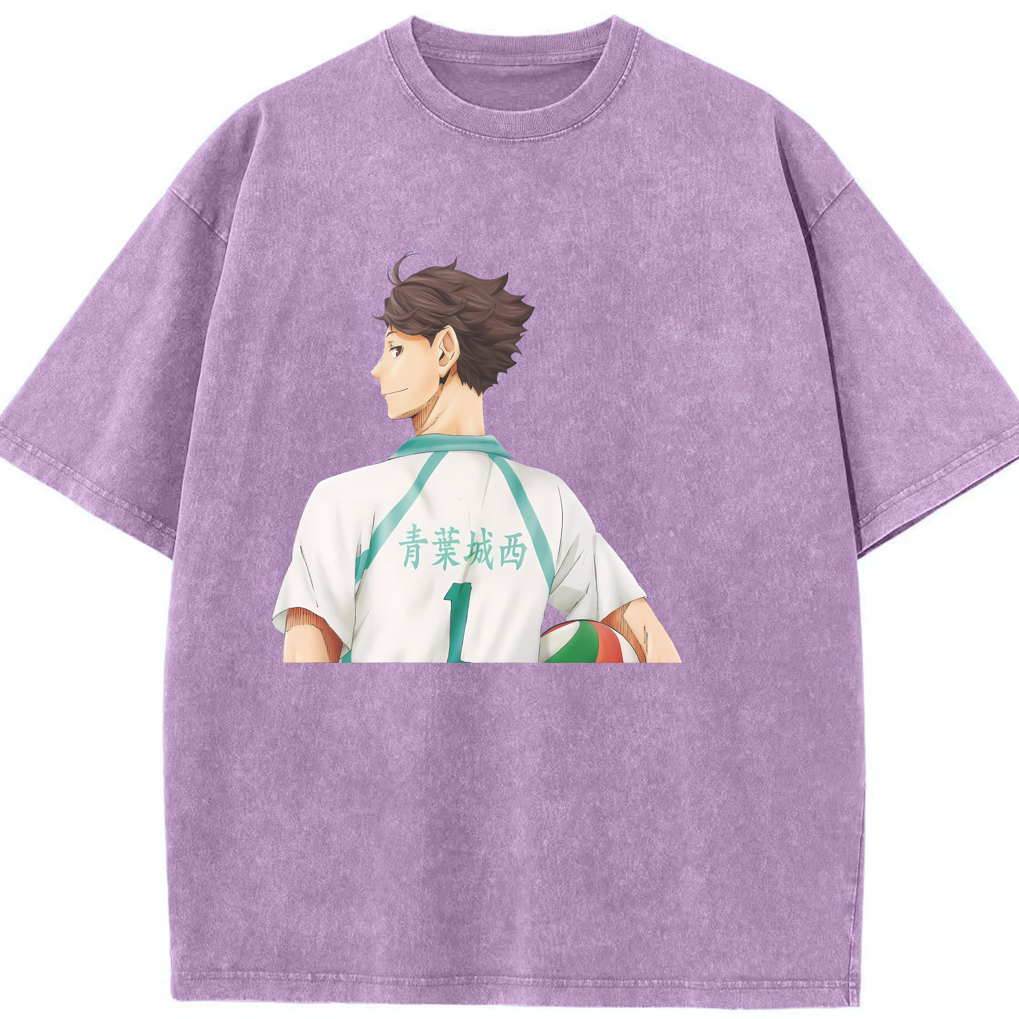 （画像用） ハイキュー!! Haikyu!! 綿100% ヴィンテージ風 半袖Tシャツ（フロントプリント）