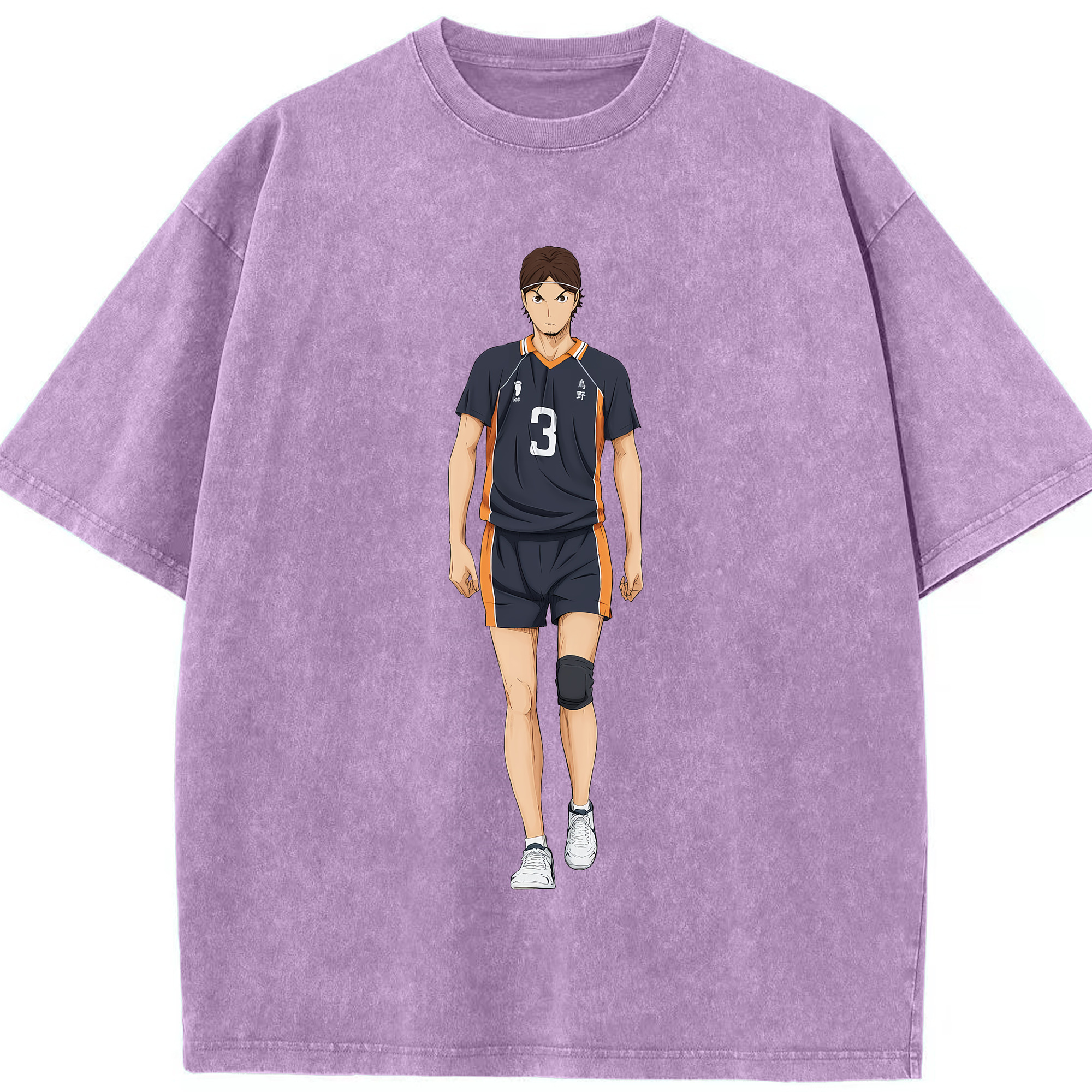 （画像用） ハイキュー!! Haikyu!! 綿100% ヴィンテージ風 半袖Tシャツ（フロントプリント）