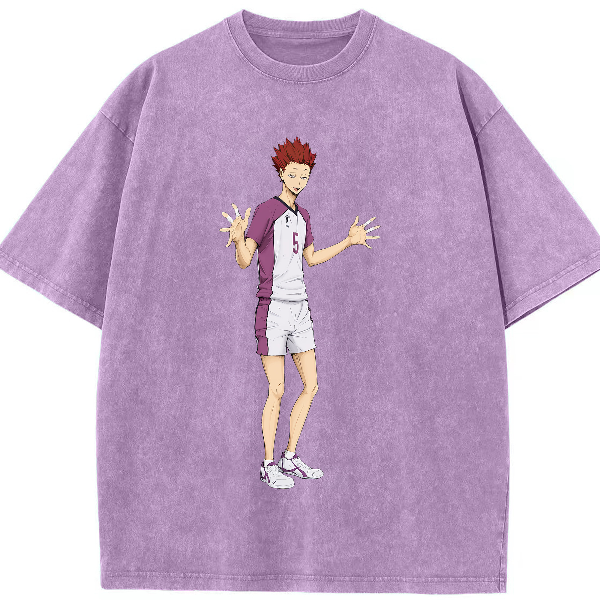 （画像用） ハイキュー!! Haikyu!! 綿100% ヴィンテージ風 半袖Tシャツ（フロントプリント）