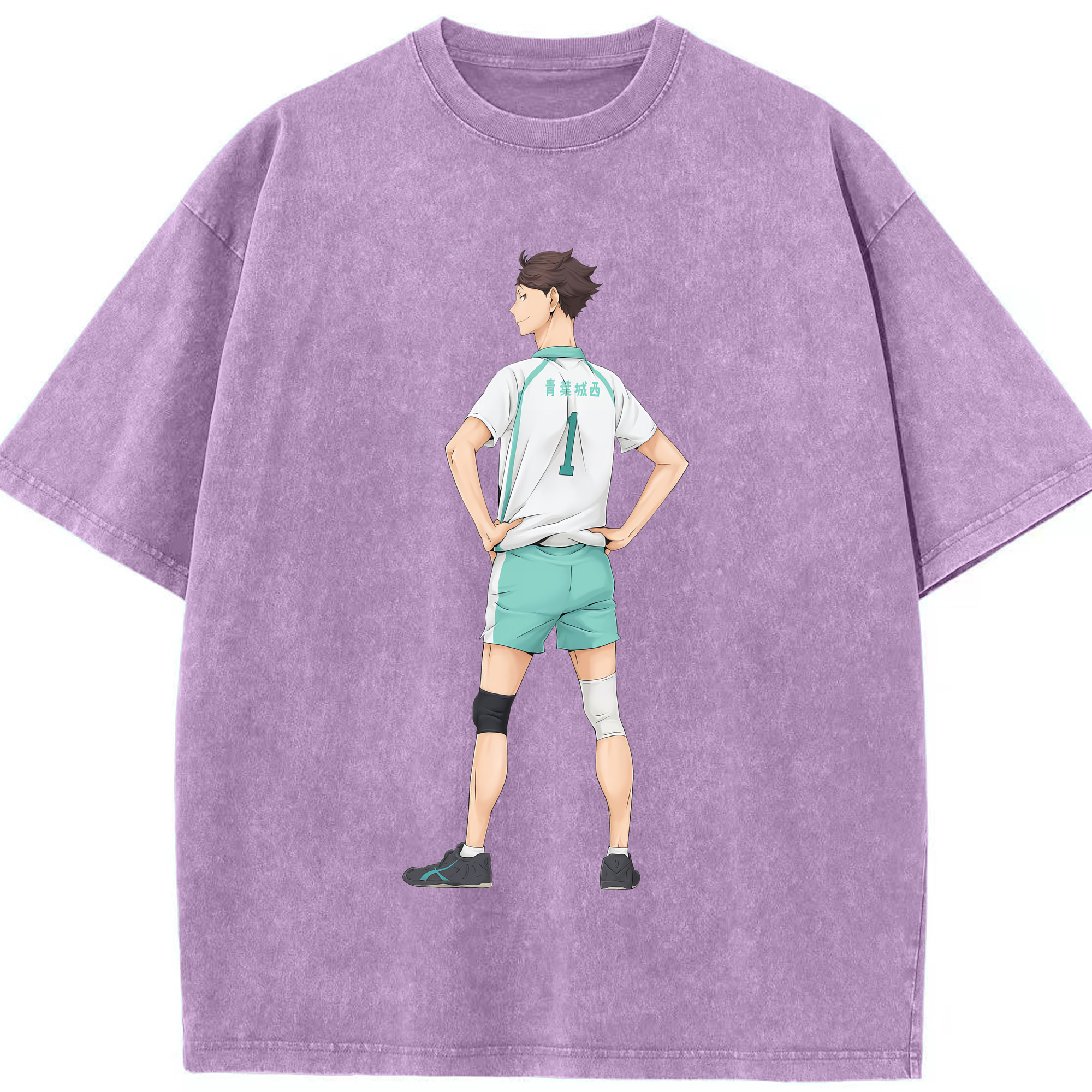 （画像用） ハイキュー!! Haikyu!! 綿100% ヴィンテージ風 半袖Tシャツ（フロントプリント）