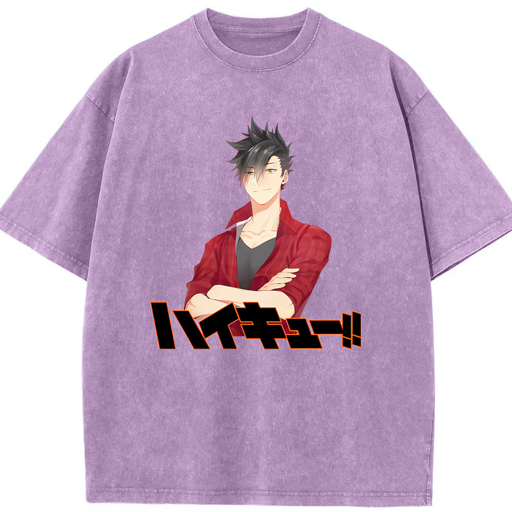 （画像用） ハイキュー!! Haikyu!! 綿100% ヴィンテージ風 半袖Tシャツ（フロントプリント）