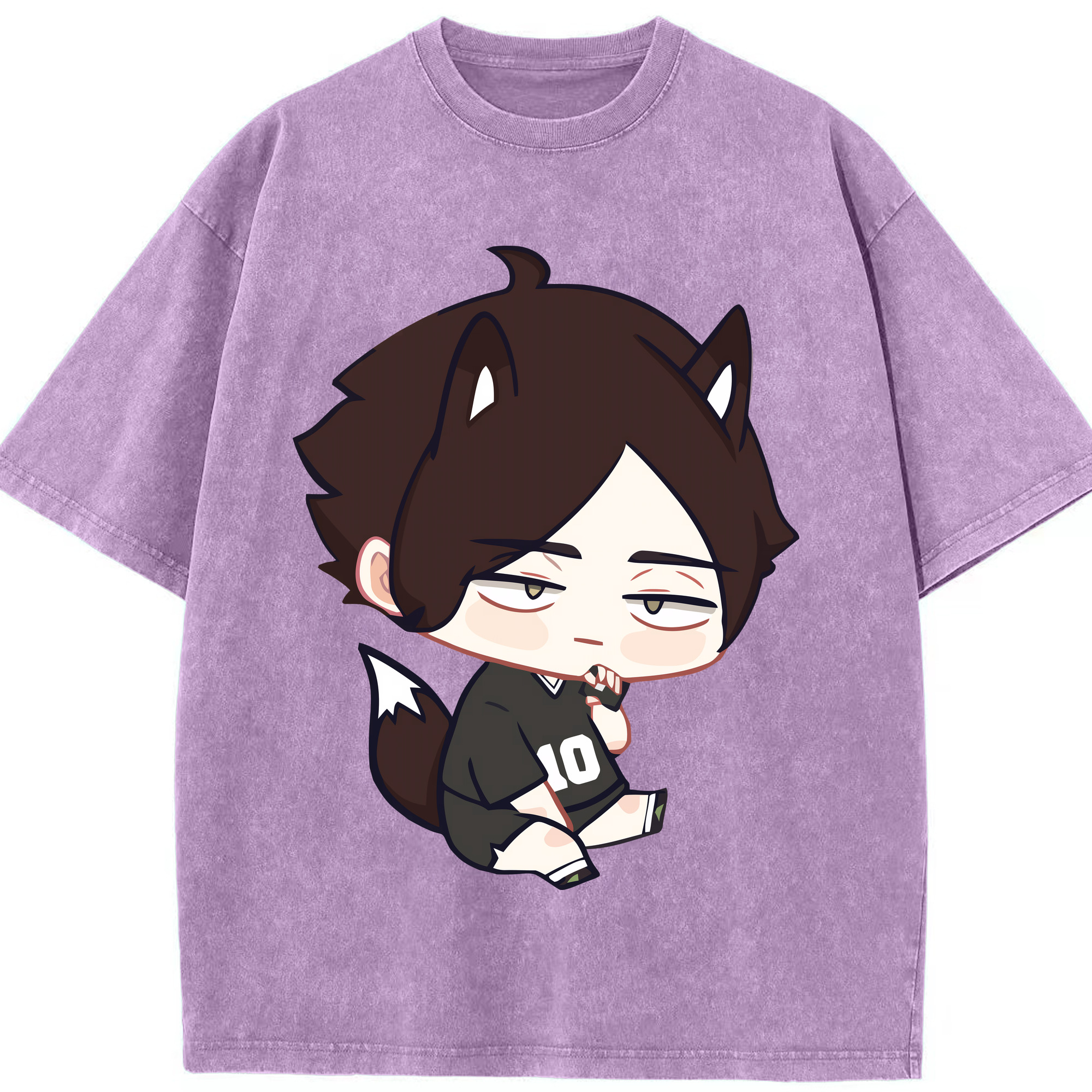 （画像用） ハイキュー!! Haikyu!! 綿100% ヴィンテージ風 半袖Tシャツ（フロントプリント）