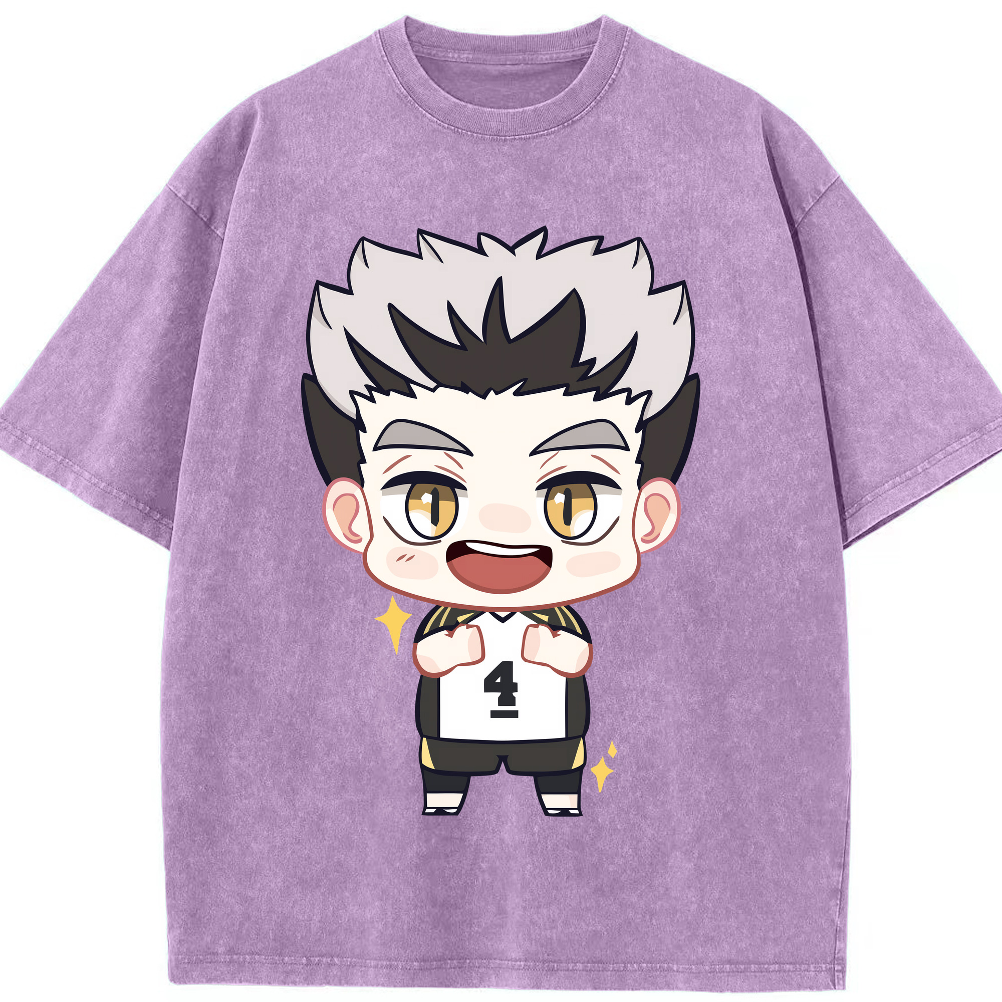（画像用） ハイキュー!! Haikyu!! 綿100% ヴィンテージ風 半袖Tシャツ（フロントプリント）