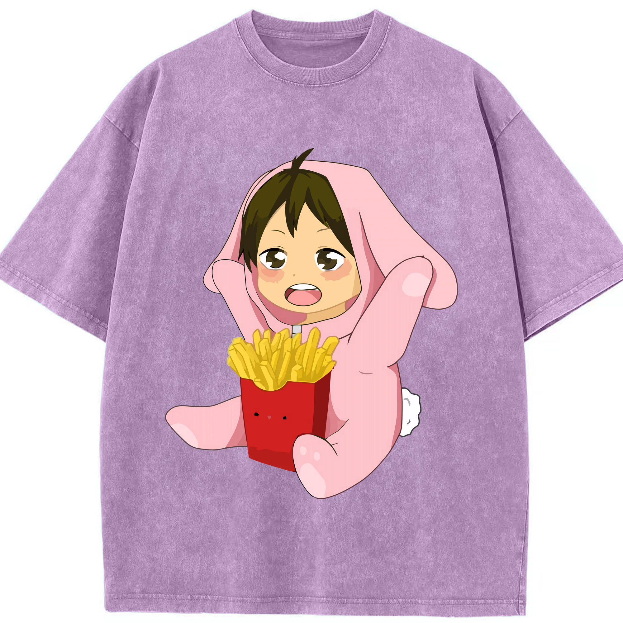 （画像用） ハイキュー!! Haikyu!! 綿100% ヴィンテージ風 半袖Tシャツ（フロントプリント）