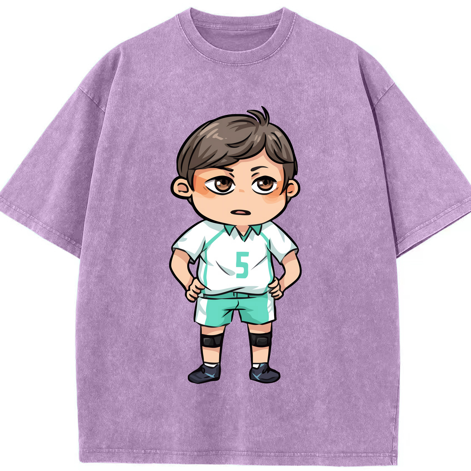 （画像用） ハイキュー!! Haikyu!! 綿100% ヴィンテージ風 半袖Tシャツ（フロントプリント）