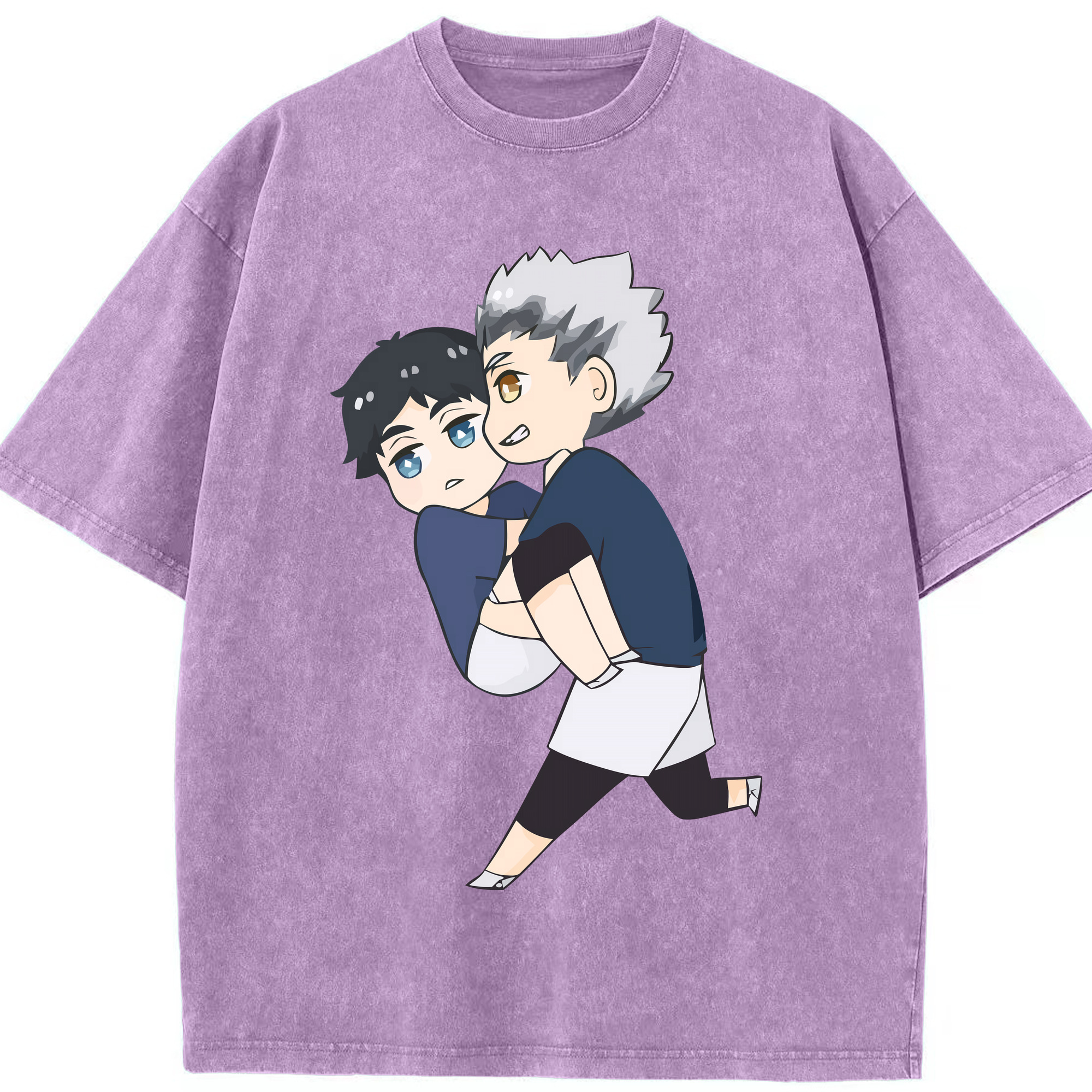 （画像用） ハイキュー!! Haikyu!! 綿100% ヴィンテージ風 半袖Tシャツ（フロントプリント）
