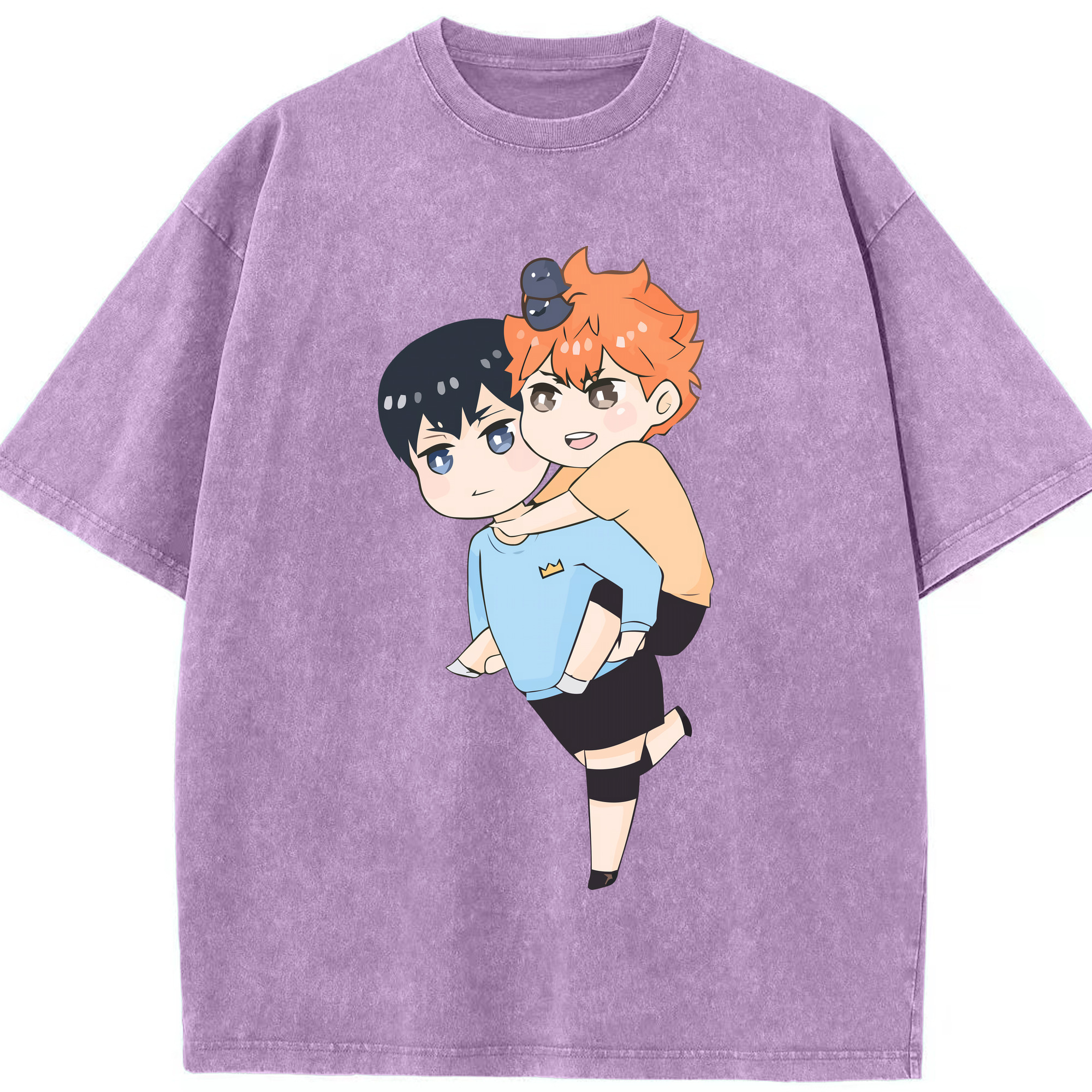 （画像用） ハイキュー!! Haikyu!! 綿100% ヴィンテージ風 半袖Tシャツ（フロントプリント）