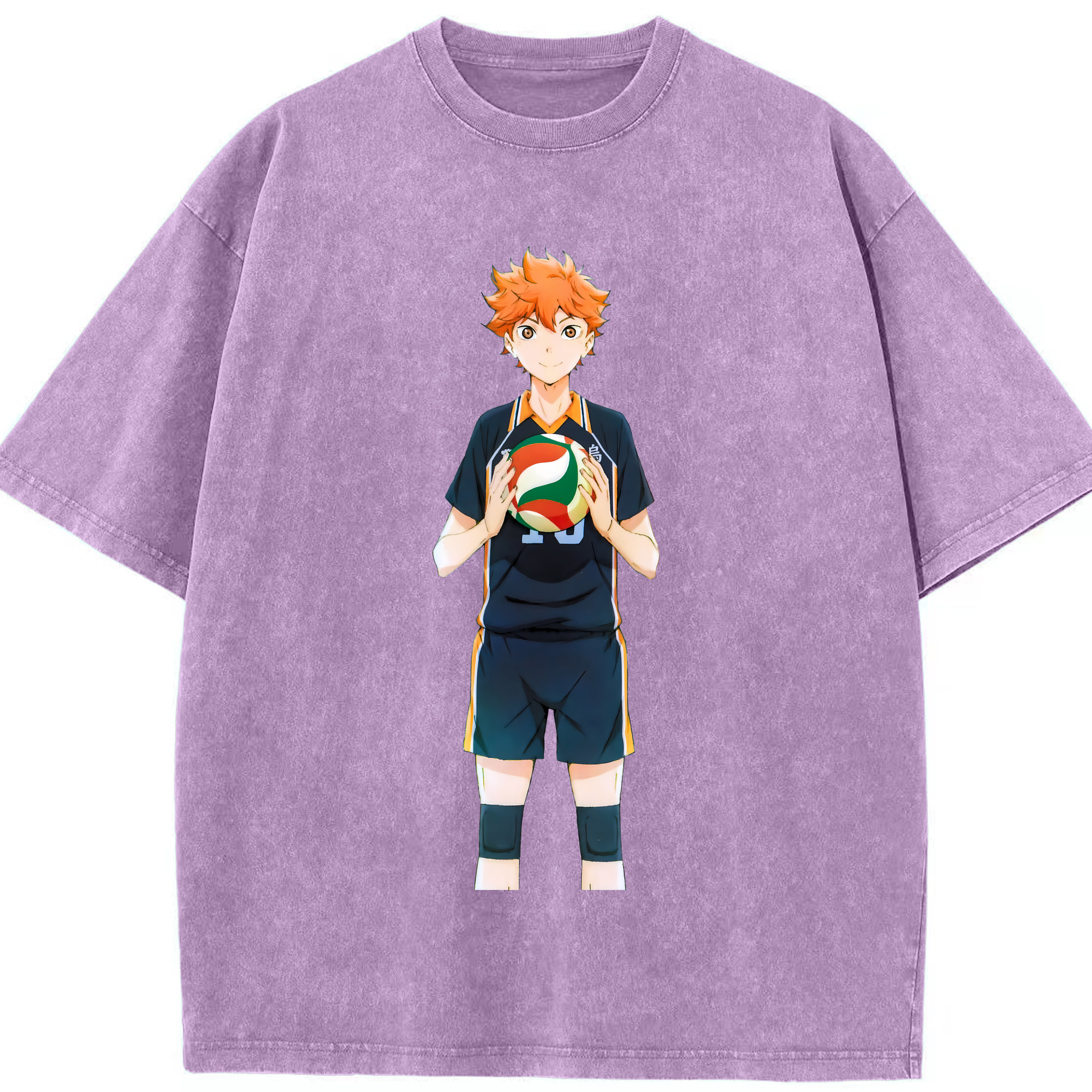 （画像用） ハイキュー!! Haikyu!! 綿100% ヴィンテージ風 半袖Tシャツ（フロントプリント）